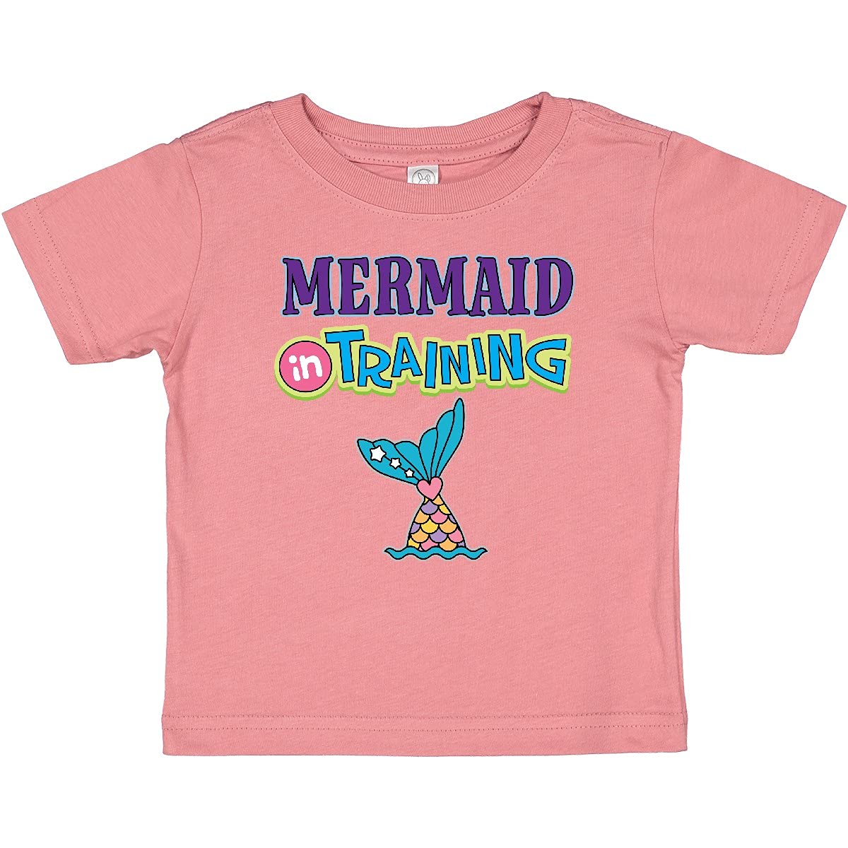 Inktastic Mermaid in Training Girls Baby T-Shirt - Cute Toddler Graphic Tee for Beach, Pool & Summer Outfits | Soft Cotton Shirt for Infants & Little Girls