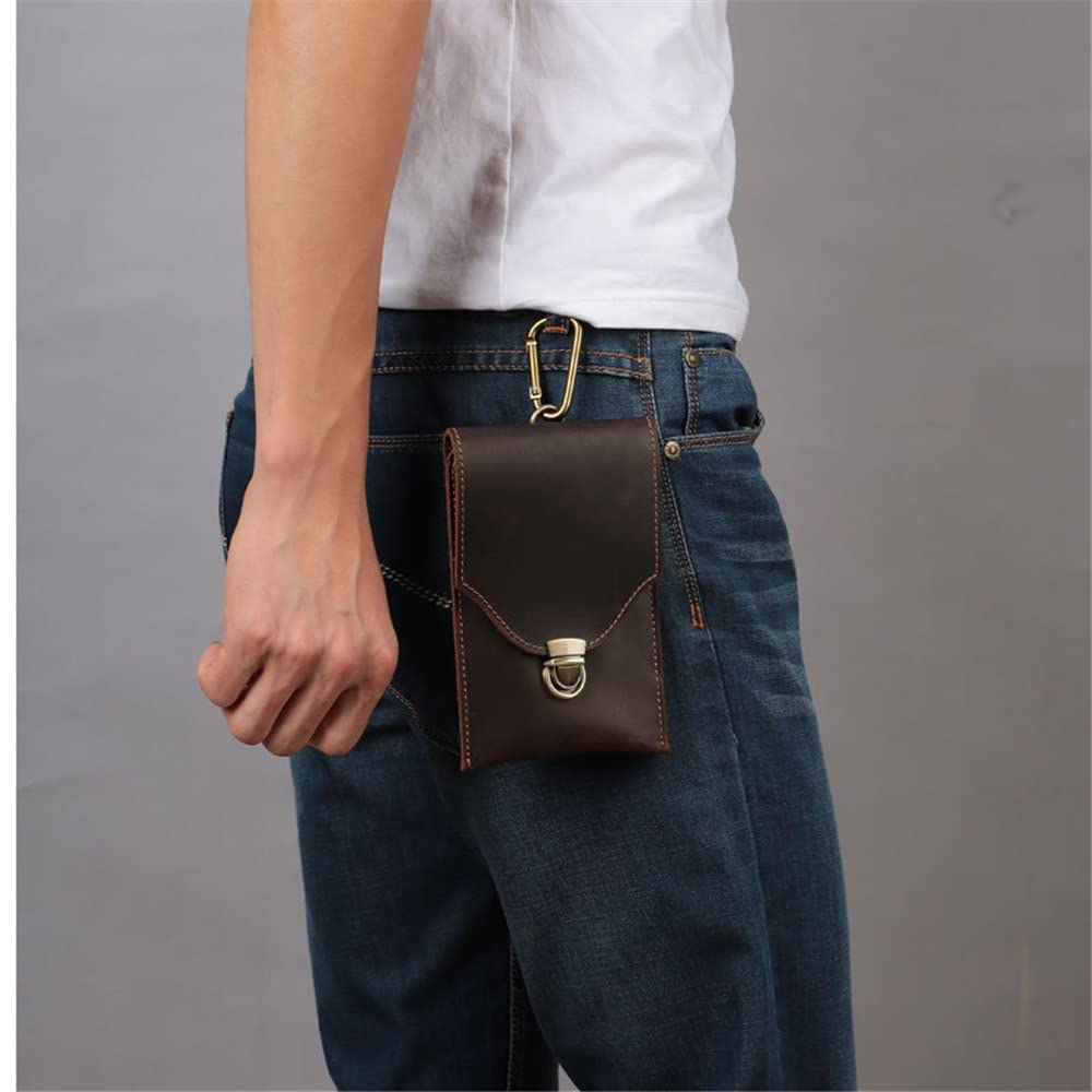 Ultra-Thin Men's Waist Bag - Handmade Crossbody Phone Pouch for Running, Gym & Travel - Slim Minimalist Fanny Pack (10.5×10×0.5cm) - Perfect for Hiking, Cycling & Everyday Use