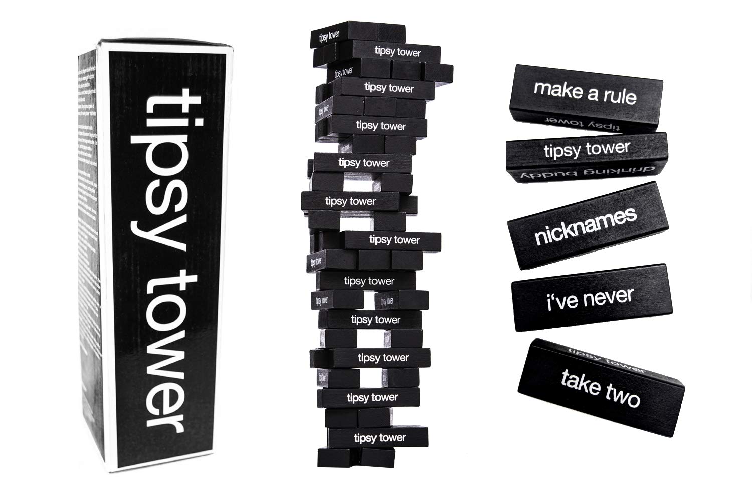 Tipsy Tower Drinking Game - 54 Blocks with 35+ Unique Rules - Ultimate Adult Party Game for Nightlife, Bachelor/Bachelorette Parties & Social Gatherings