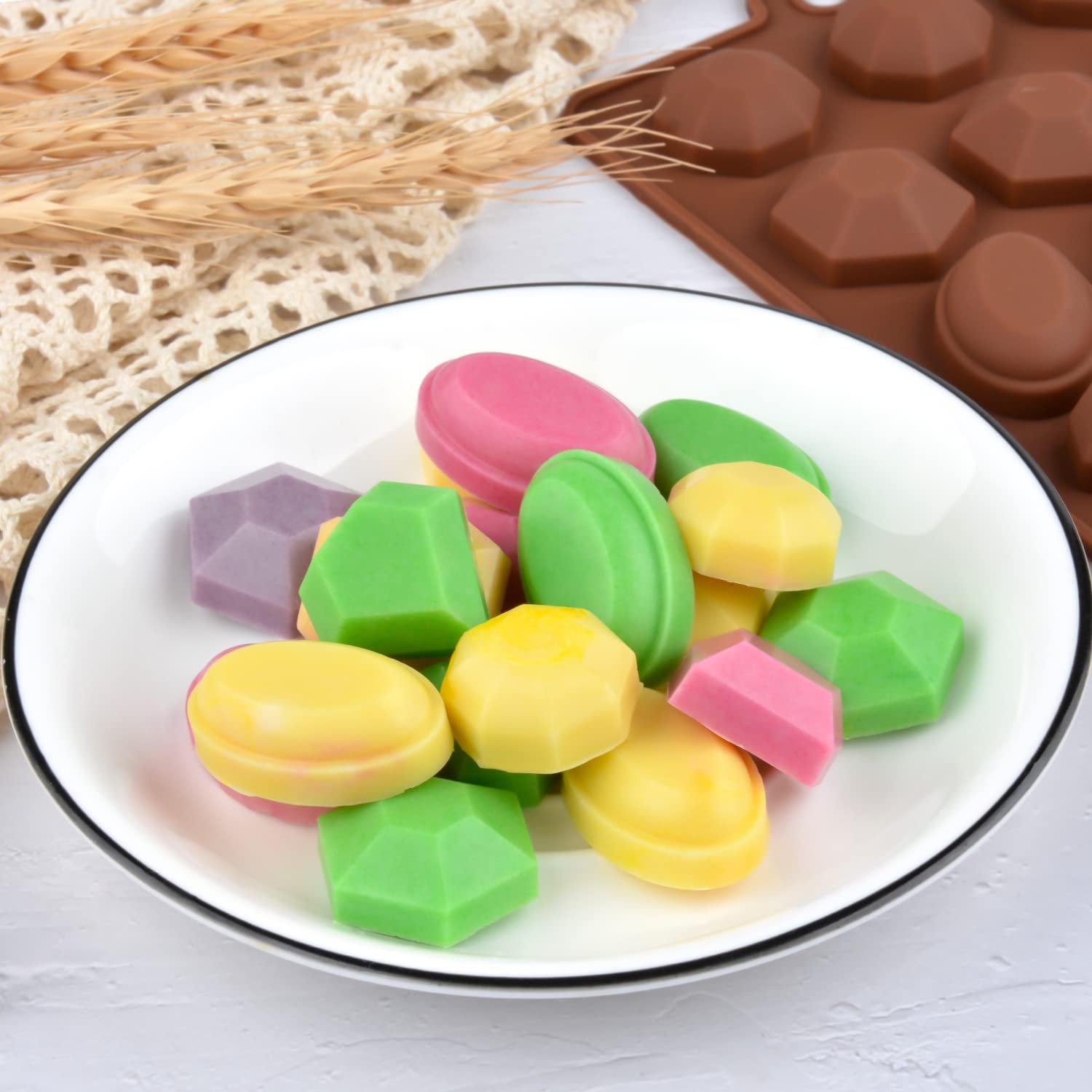 Premium Non-Stick Silicone Chocolate Molds Set of 4 - Food Grade Baking Candy Molds for Homemade Chocolate Bars, Candies & Snacks - Perfect for Valentine's Day, Birthday Parties & Holiday Gift Making
