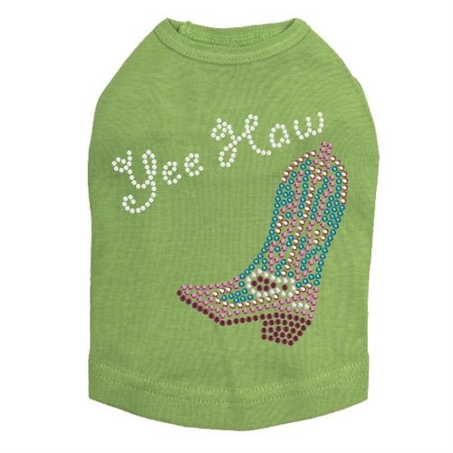 Yee Haw Dog Tank Top - Pink & Turquoise Cowboy Style Pet Shirt for Small Medium Large Dogs - Perfect for Western Parties & Photo Shoots