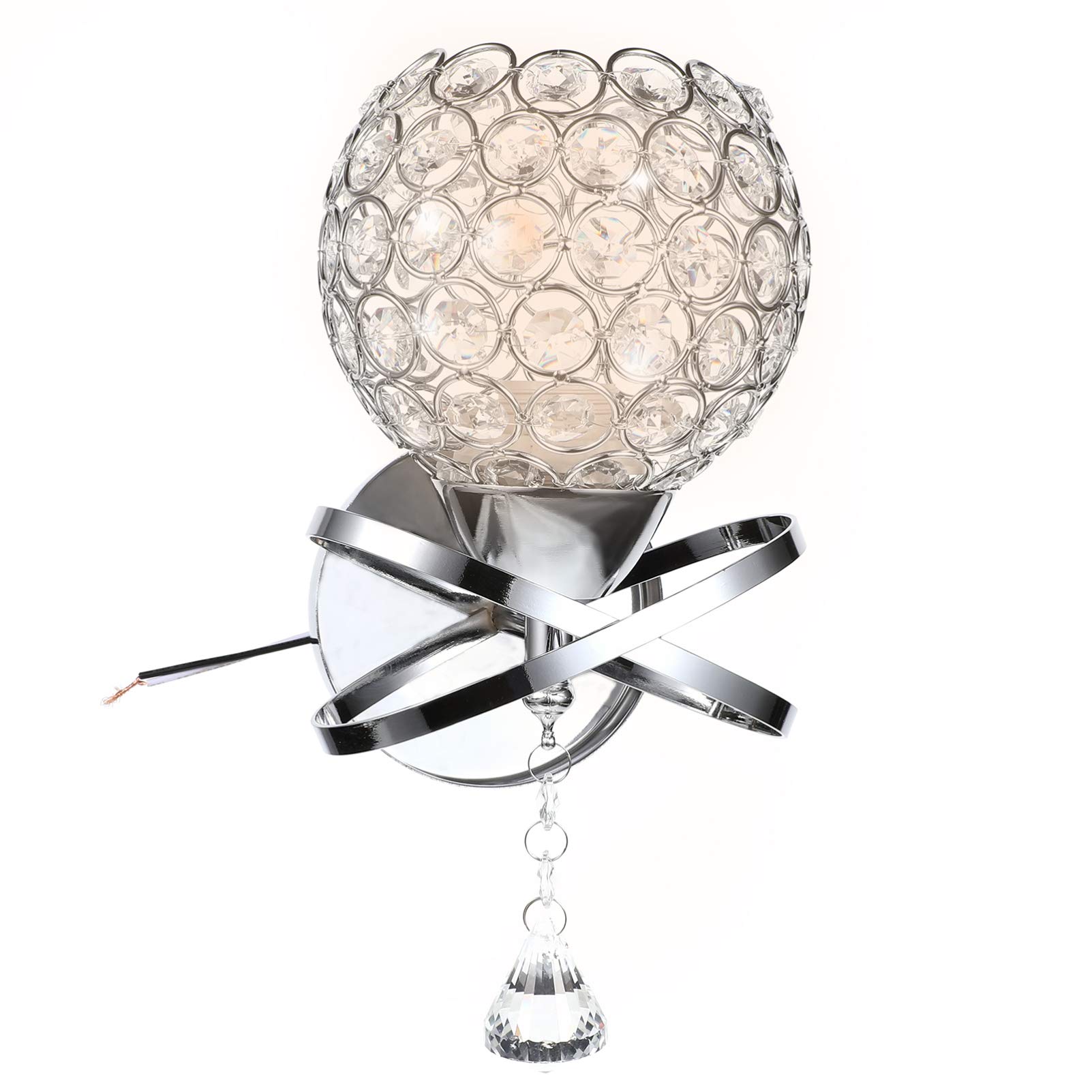 Modern Crystal Wall Sconce Lights - Elegant Glass Wall Lamp for Bedroom, Living Room & Hallway Decor - Perfect for Ambient Lighting and Home Interior Design