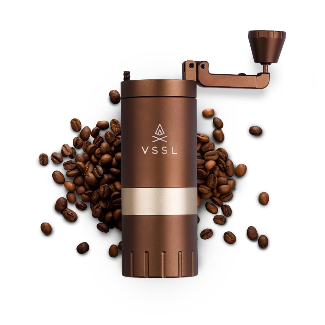 Premium Java G25 Manual Coffee Grinder - 25g Capacity, Stainless Steel Conical Burr for Consistent Grind - Perfect for Espresso, French Press & Pour Over Coffee at Home or Office