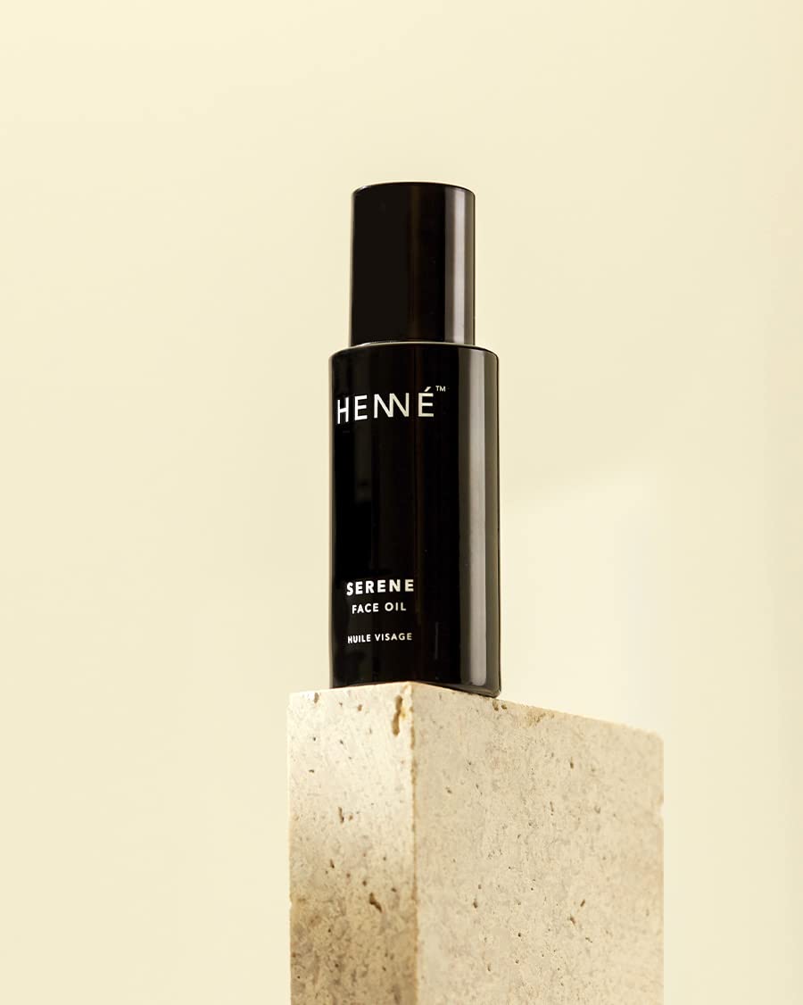 Henné Organics Serene Face Oil - Vegan, Non-Comedogenic Facial Oil for Sensitive Skin - Balances & Hydrates - 1 fl oz - Perfect for Daily Skincare Routine & Nighttime Use