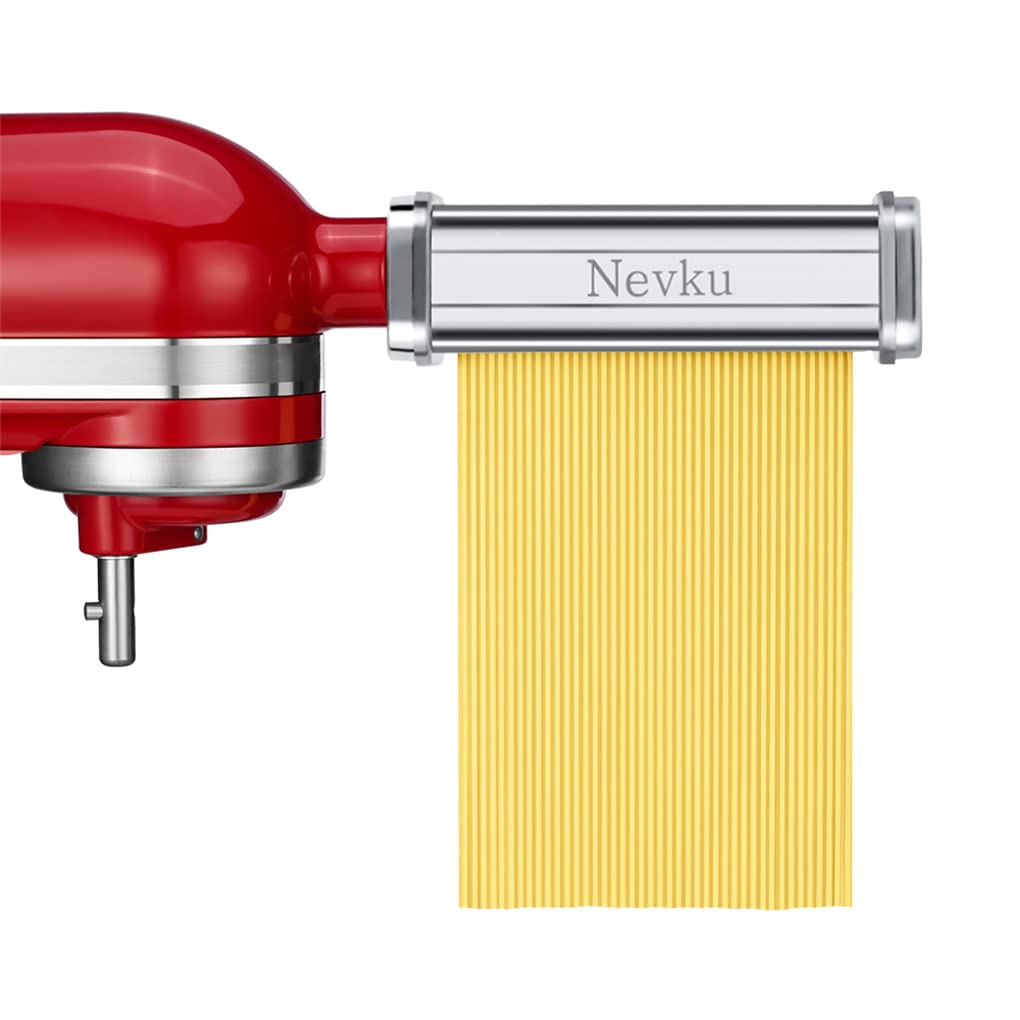 KitchenAid Stand Mixer Pasta Maker Attachments Set - Pasta Sheet Roller, Spaghetti & Fettuccine Cutter | Compatible with All KitchenAid Mixers | Perfect for Homemade Pasta, Italian Dishes & Family Cooking