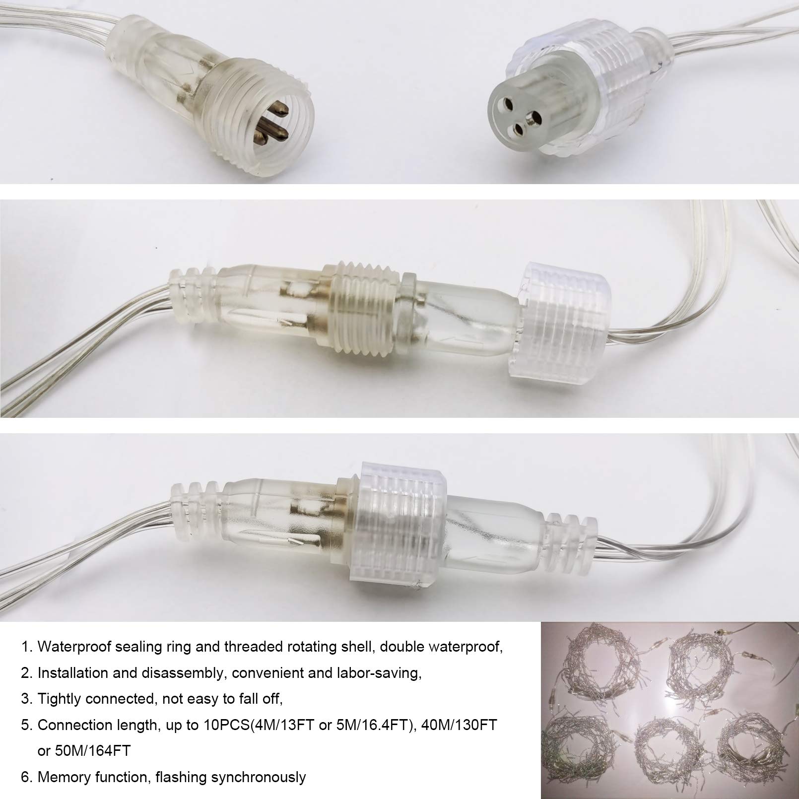 GYDING 96 LED Fairy String Lights - 4M/13Ft Warm White Christmas Icicle Lights with 8 Modes for Indoor & Outdoor Use | Perfect for Wedding, Party, Bedroom, Garden, Patio Decor