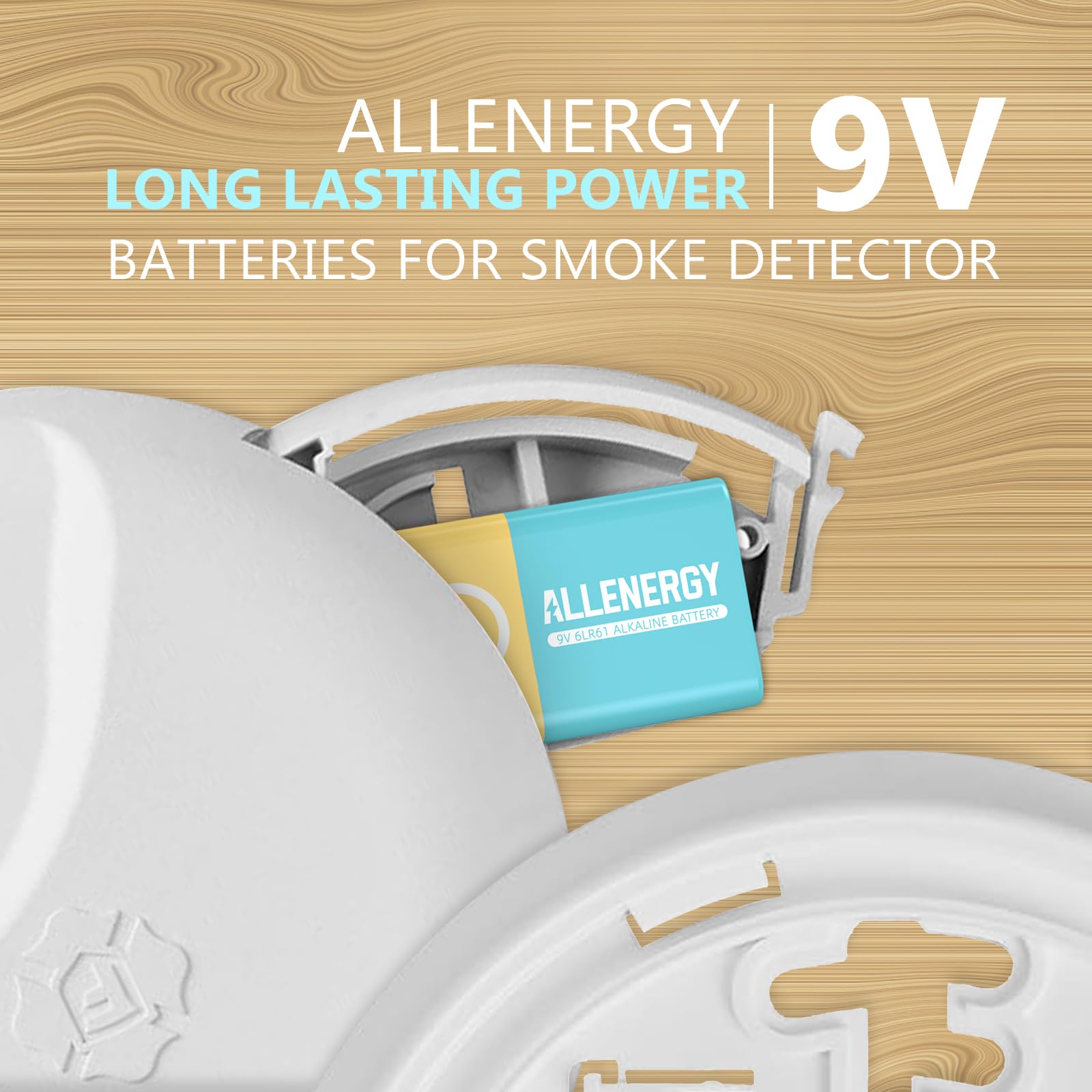 Premium 9V Alkaline Batteries 2-Pack - Long-Lasting Power for Smoke Detectors & Alarms - Ideal for Home Safety Devices, Emergency Equipment, and Electronics