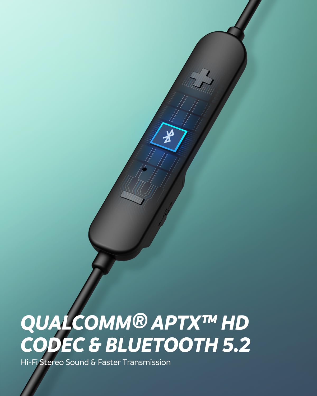 SoundPEATS Force Pro Dual Dynamic Drivers Bluetooth 5.2 Wireless Sports Earbuds - IPX7 Waterproof Neckband Headphones with APTX HD Audio, Built-in Mic, 22H Playtime - Perfect for Running, Gym Workouts & Outdoor Activities