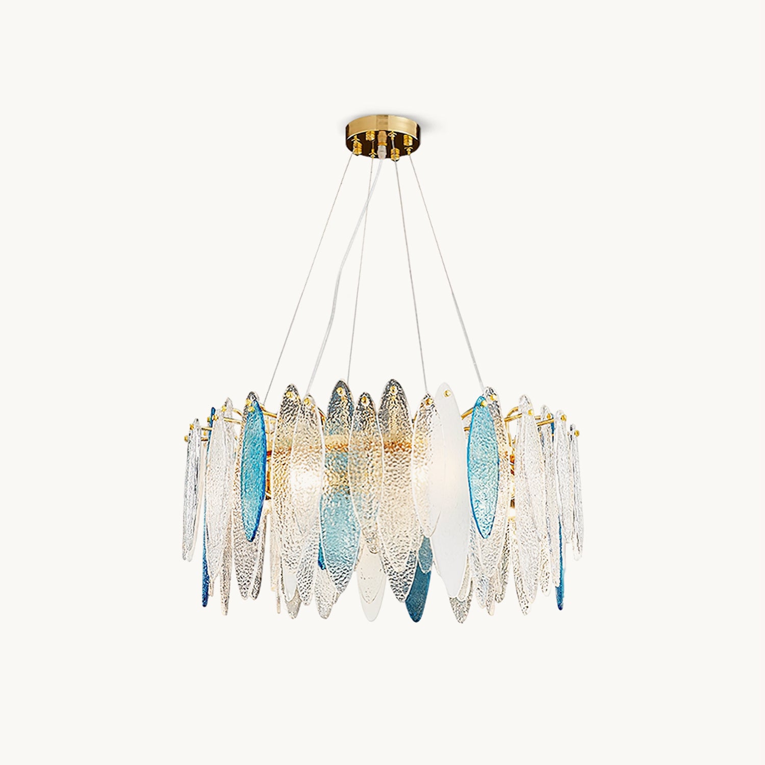 Elegant Lola Glass Chandelier - Modern Crystal Ceiling Light Fixture for Dining Room, Living Room & Bedroom Decor