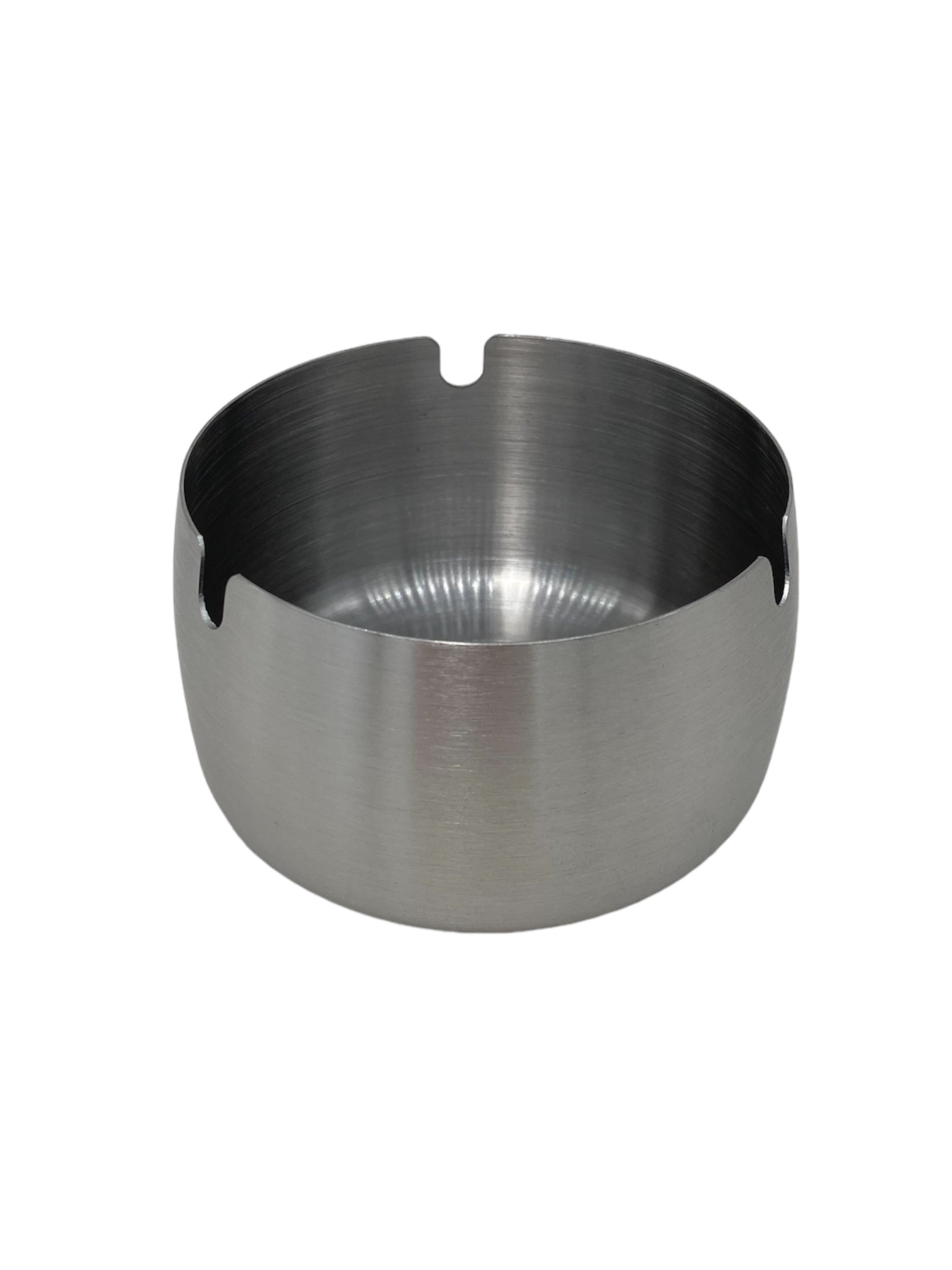 3.25x1.7 Inch Stainless Steel Round Silver Ashtray for Indoor/Outdoor Use - Smoking Accessories for Home, Office, or Patio