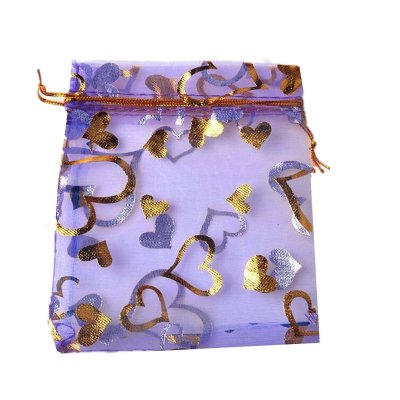A Tale of Elegance: The Purple Organza Wedding Favor Bags