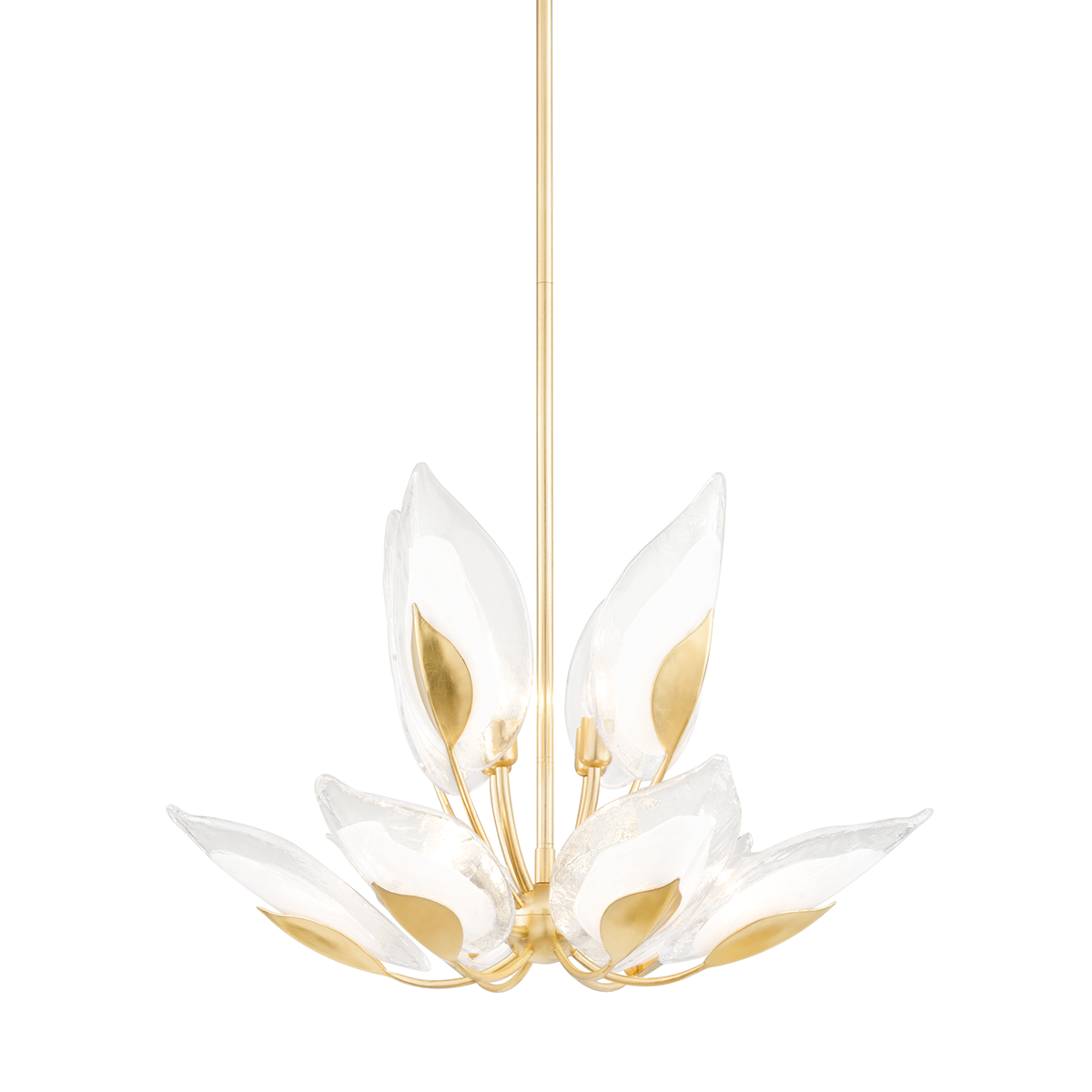 Blossom 10/20Lt Gold Leaf Chandelier - Elegant Crystal Ceiling Light Fixture for Dining Room, Living Room & Bedroom Decor