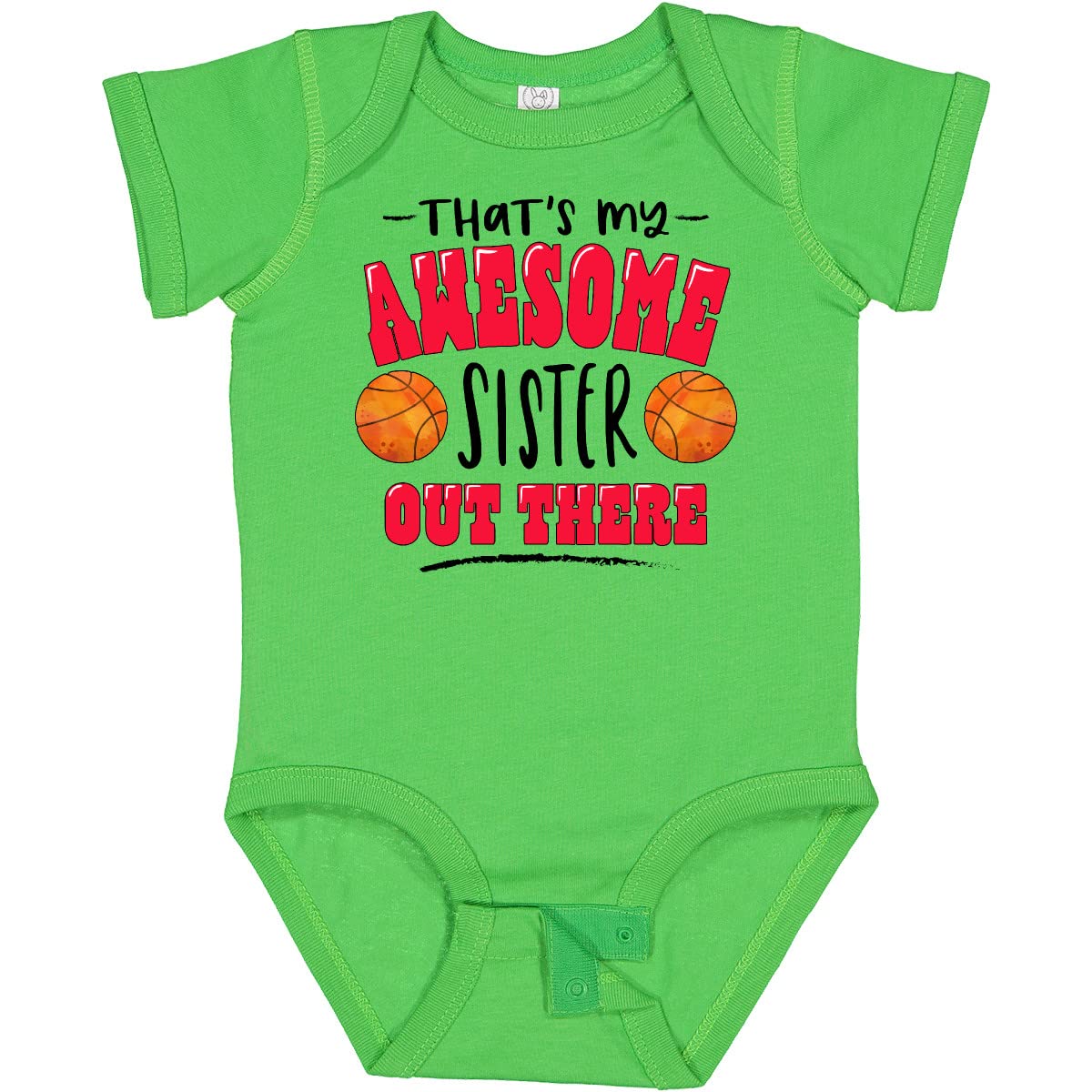 Inktastic Awesome Sister Basketball Baby Bodysuit - Perfect for Sports Fans