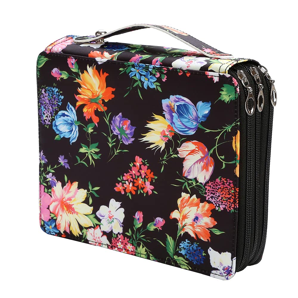 LBXGAP 120-Slot Portable Pencil Case Organizer with Colorful Printing Pattern - Perfect for Watercolor Pens, Markers & Art Supplies | Ideal for Artists, Students & Office Use | Great for School, Travel & Creative Workspaces