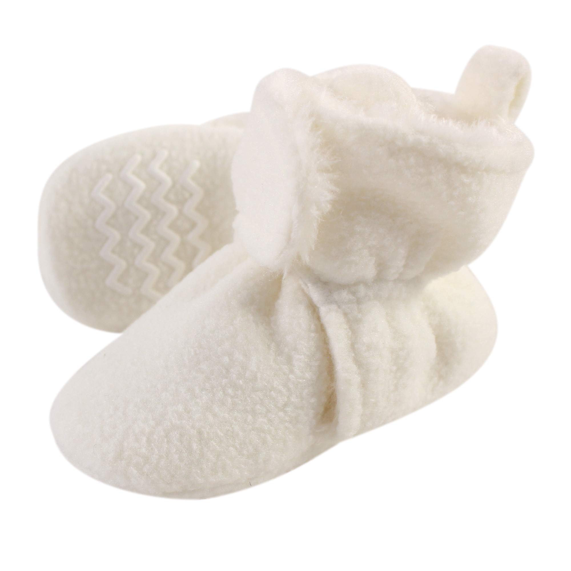 Hudson Baby Fleece Sherpa Booties for Warmth & Comfort