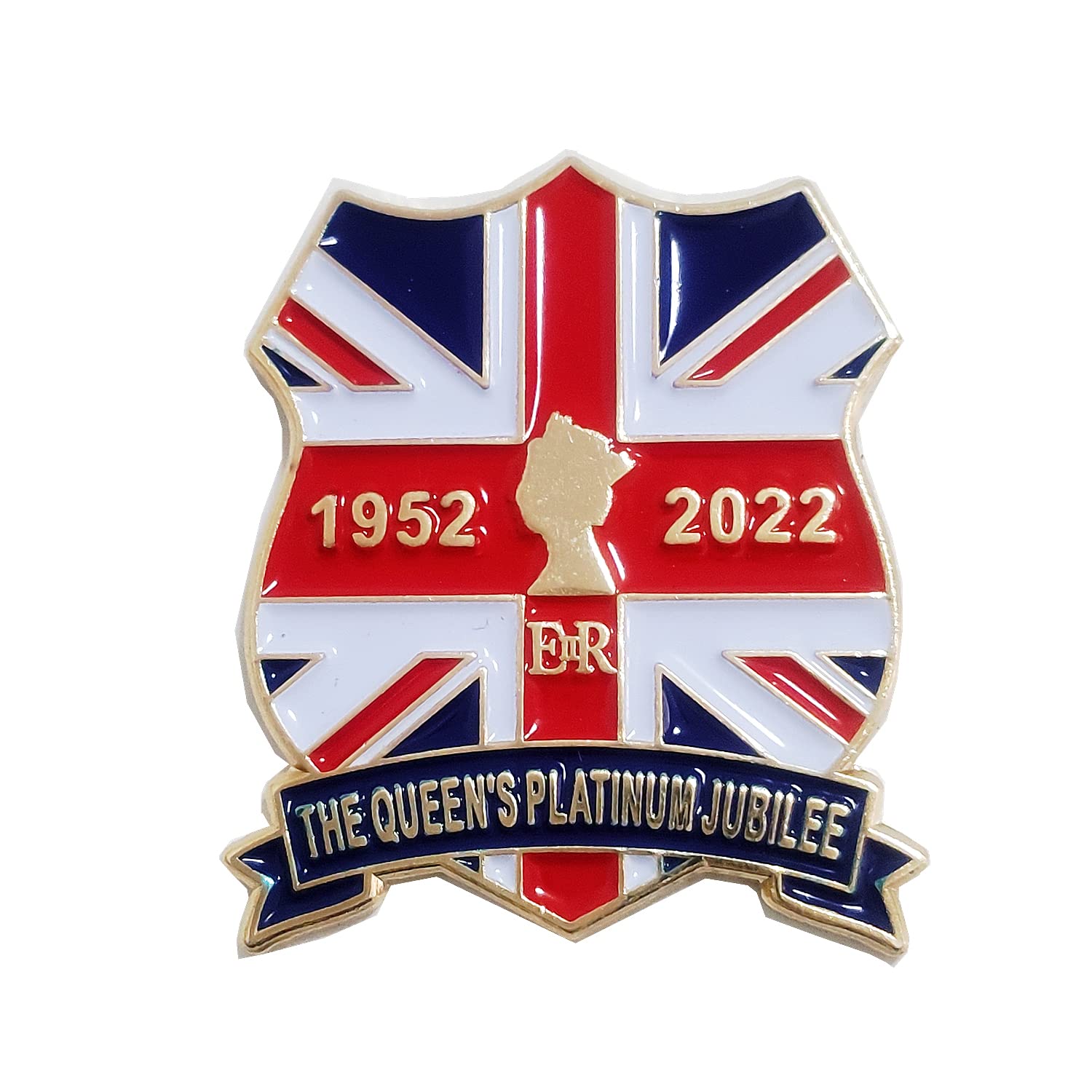 2022 Queen Elizabeth II Platinum Jubilee Enamel Pin Badge - Commemorative Souvenir Gift for Collectors & Royal Fans - Perfect for Lapels, Hats, Bags & Display Cases