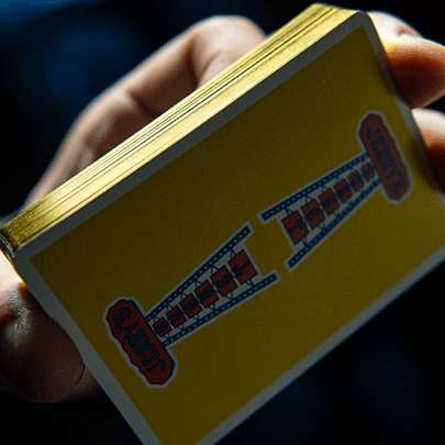 Vintage Style Jerry's Nuggets Playing Cards - Yellow Deck for Poker, Magic Tricks & Collectibles | Premium Quality & Classic Design
