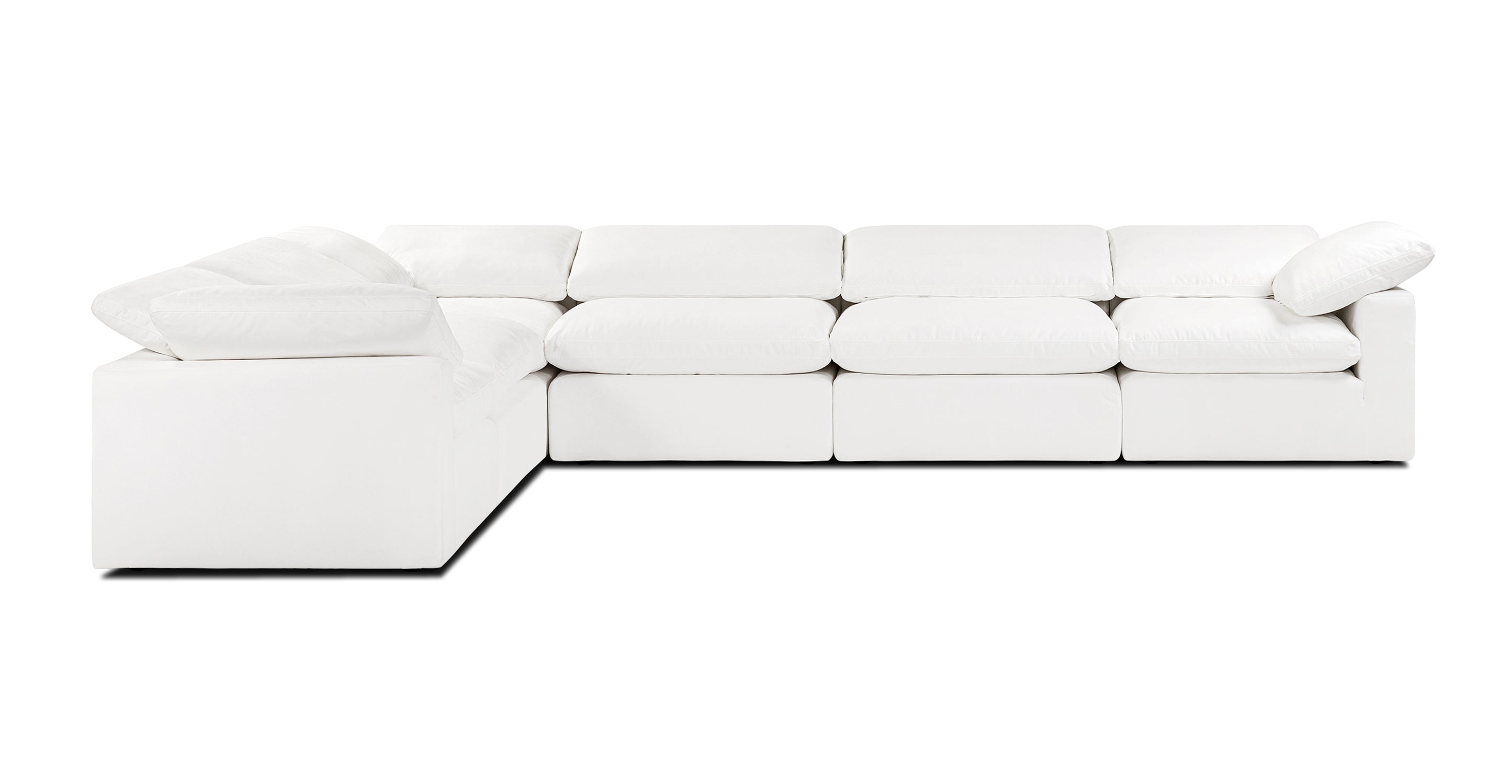 6-Seat Aspen Modular Corner Sectional Sofa - Modern L-Shaped Couch for Living Room, Family Room & Home Theater - Soft Fabric Upholstery with Reversible Chaise