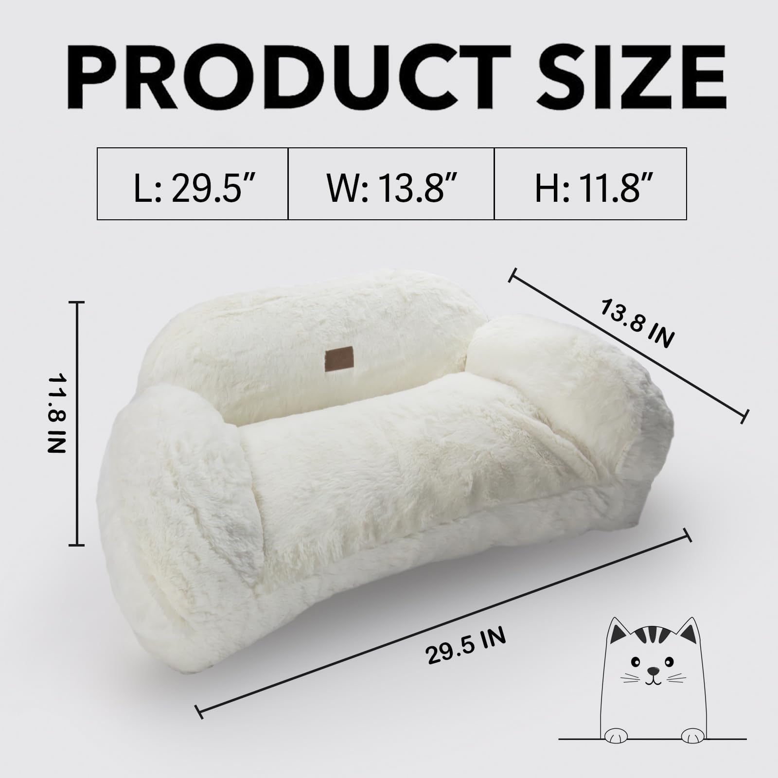 Premium Cat Couch Bed for Small Cats - Anti-Slip Kitty Sofa with Soft Plush - Cozy Pet Bed for Living Room, Bedroom & Home Decor