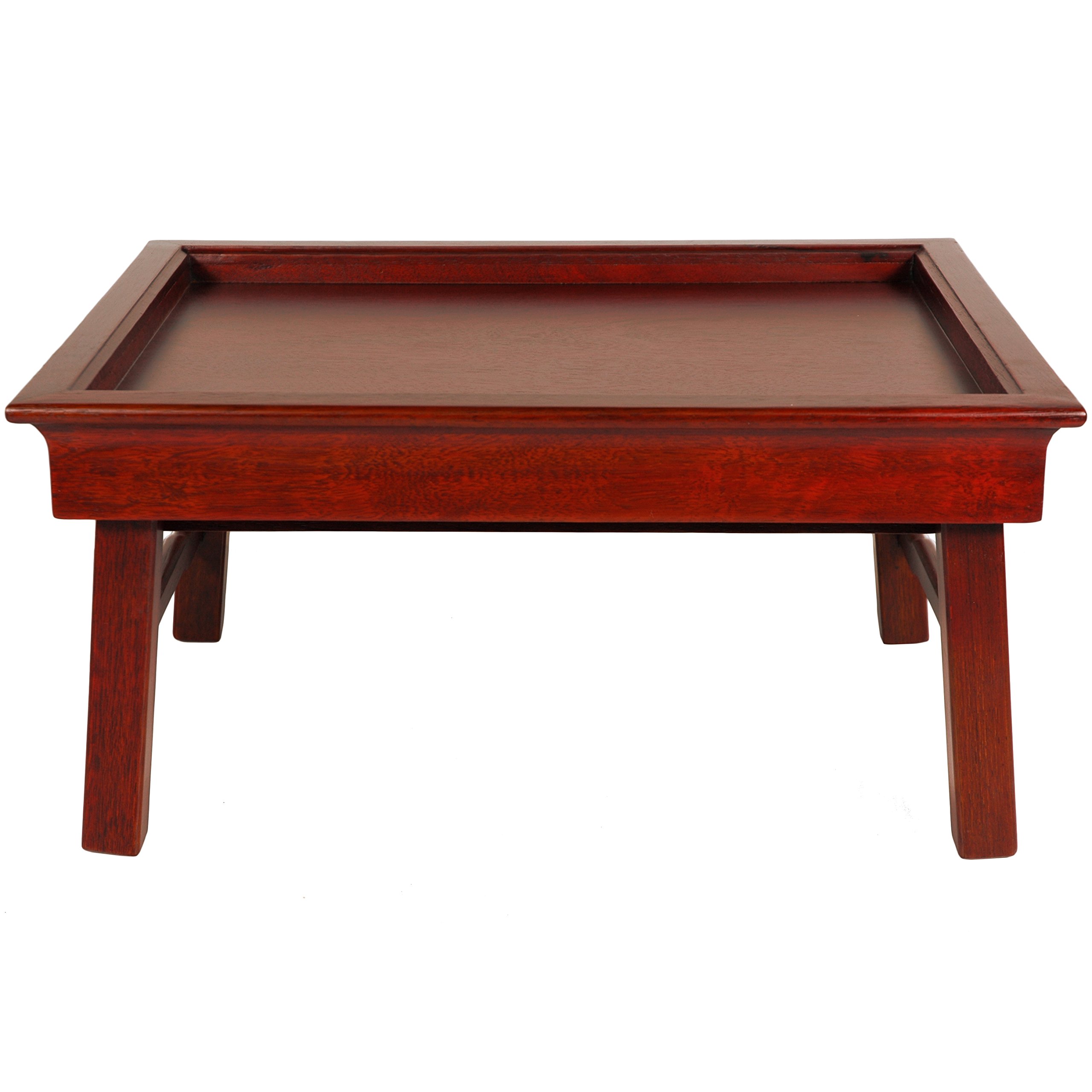 Premium Korean Red Lantern Tea Table - Handcrafted Rosewood Traditional Asian Tea Ceremony Table for Home Decor & Zen Meditation Space