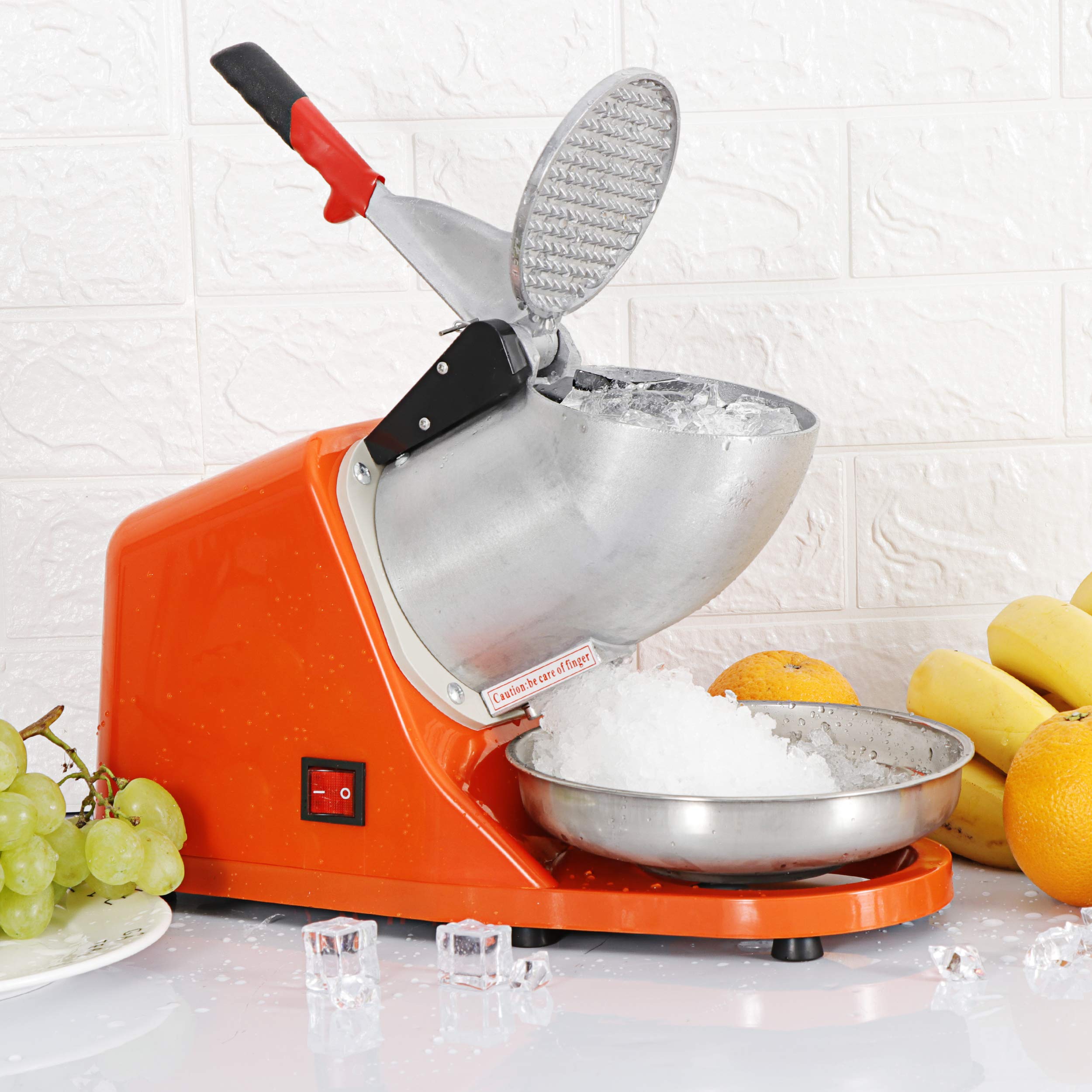 Smartxchoices 300W Electric Ice Shaver Machine - Stainless Steel Blade, 143 lbs/Hour for Home & Commercial Use - Perfect for Snow Cones, Slushies, Cocktails & Party Drinks