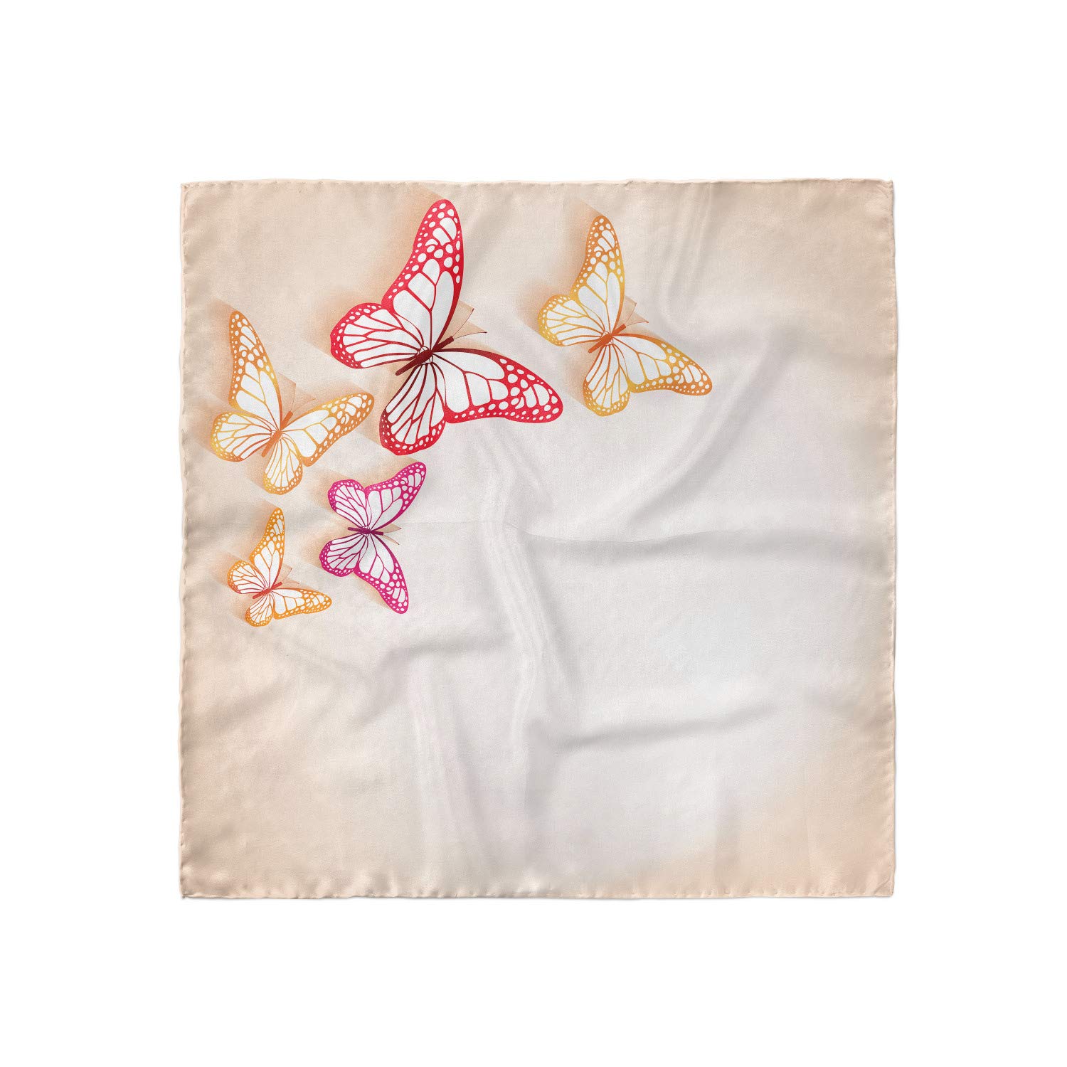 Ambesonne Nature Headscarf - Floral Paper Cut Design Hijab Scarf for Women, Lightweight & Breathable, Perfect for Daily Wear, Outdoor Activities & Special Occasions