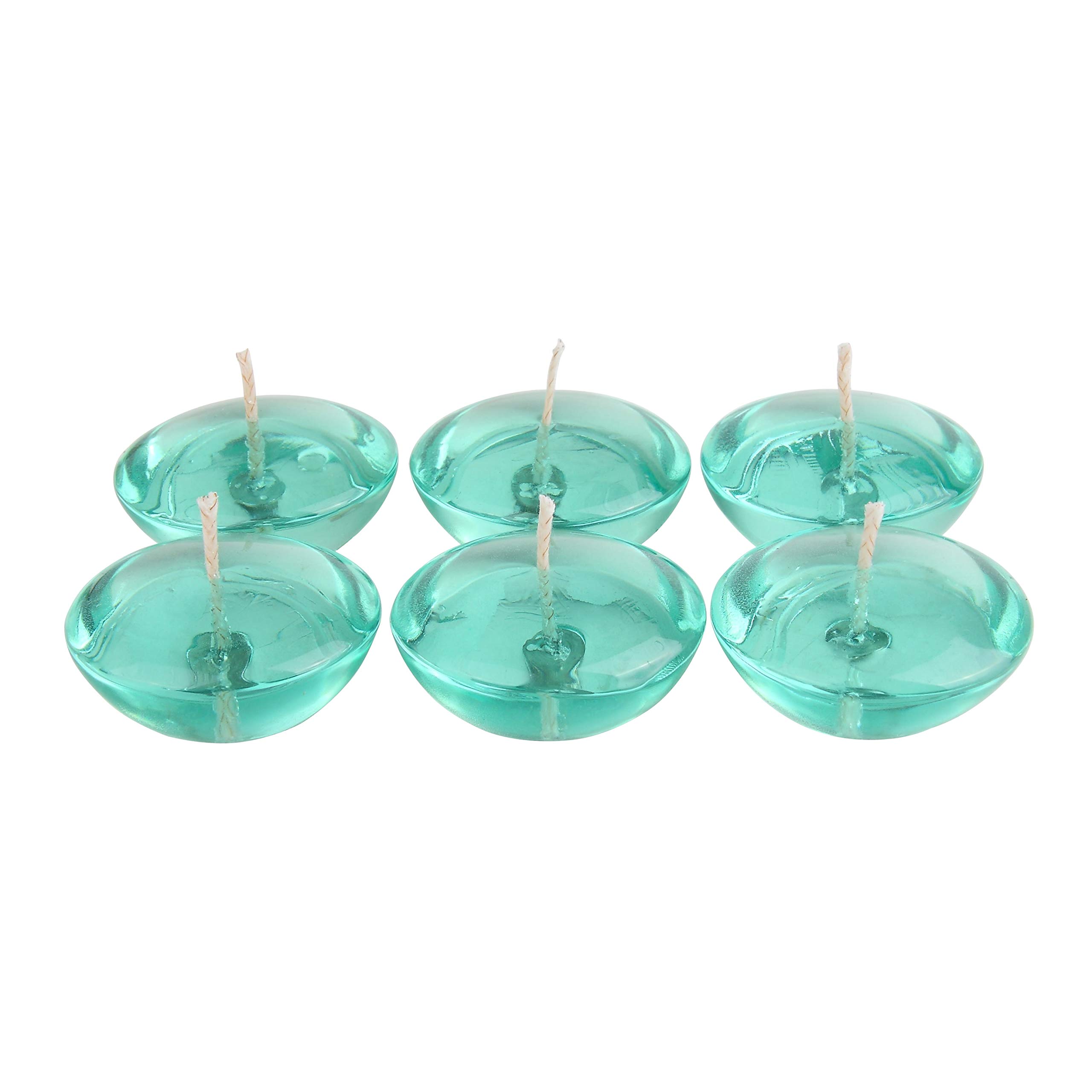 Jeco 3-Inch Clear Aqua Gel Floating Candles - Bulk Pack of 72 Candles for Weddings, Spa, Pool Parties & Home Decor