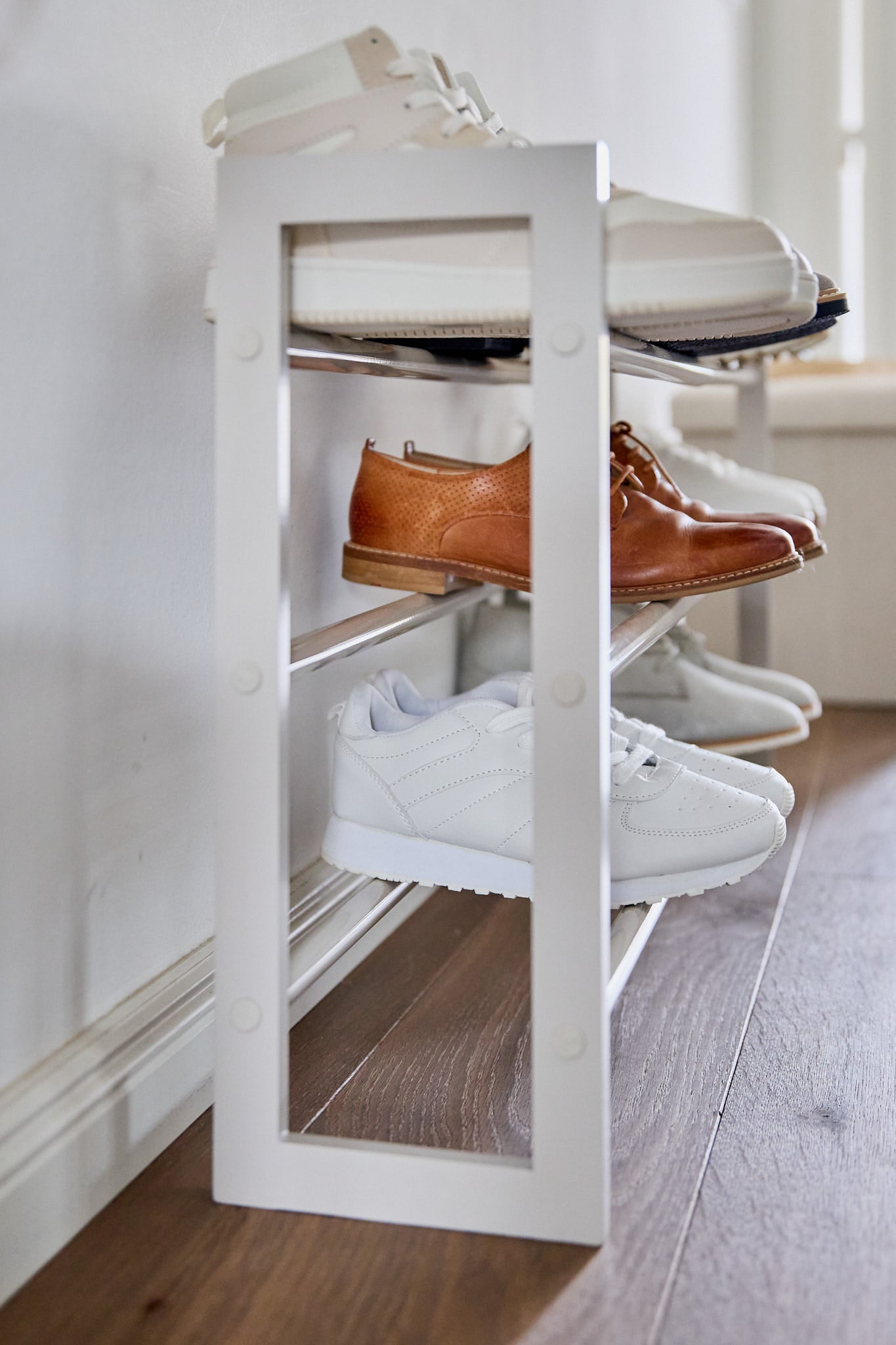 Expandable Wooden Shoe Rack Organizer - Space Saving Storage for Entryway, Closet & Bedroom - Holds 12-24 Pairs of Shoes