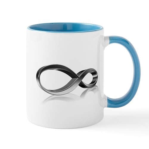 White/Blue Inside - Infinity Symbol Mugs