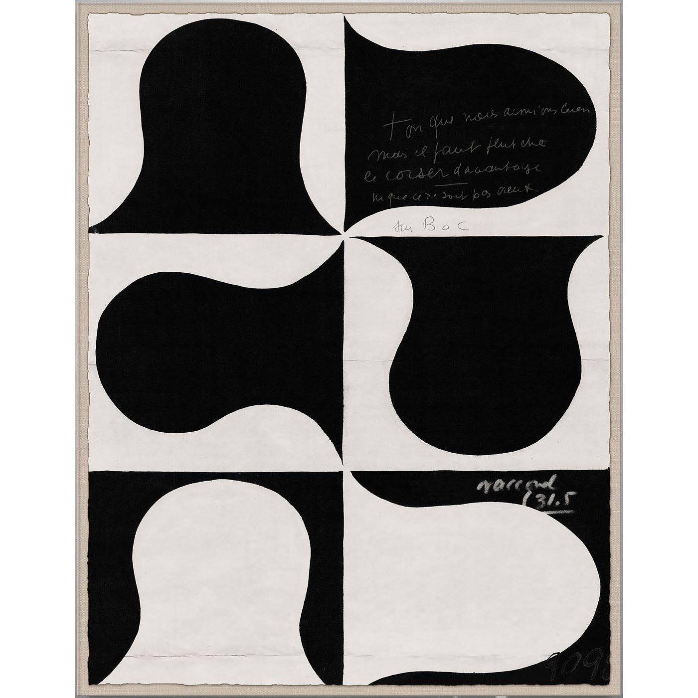 Paule Marrot Black & White Abstract Art Print - Series 1 | Modern Wall Decor for Living Room, Bedroom & Office | Premium Canvas Painting for Home & Office Decor