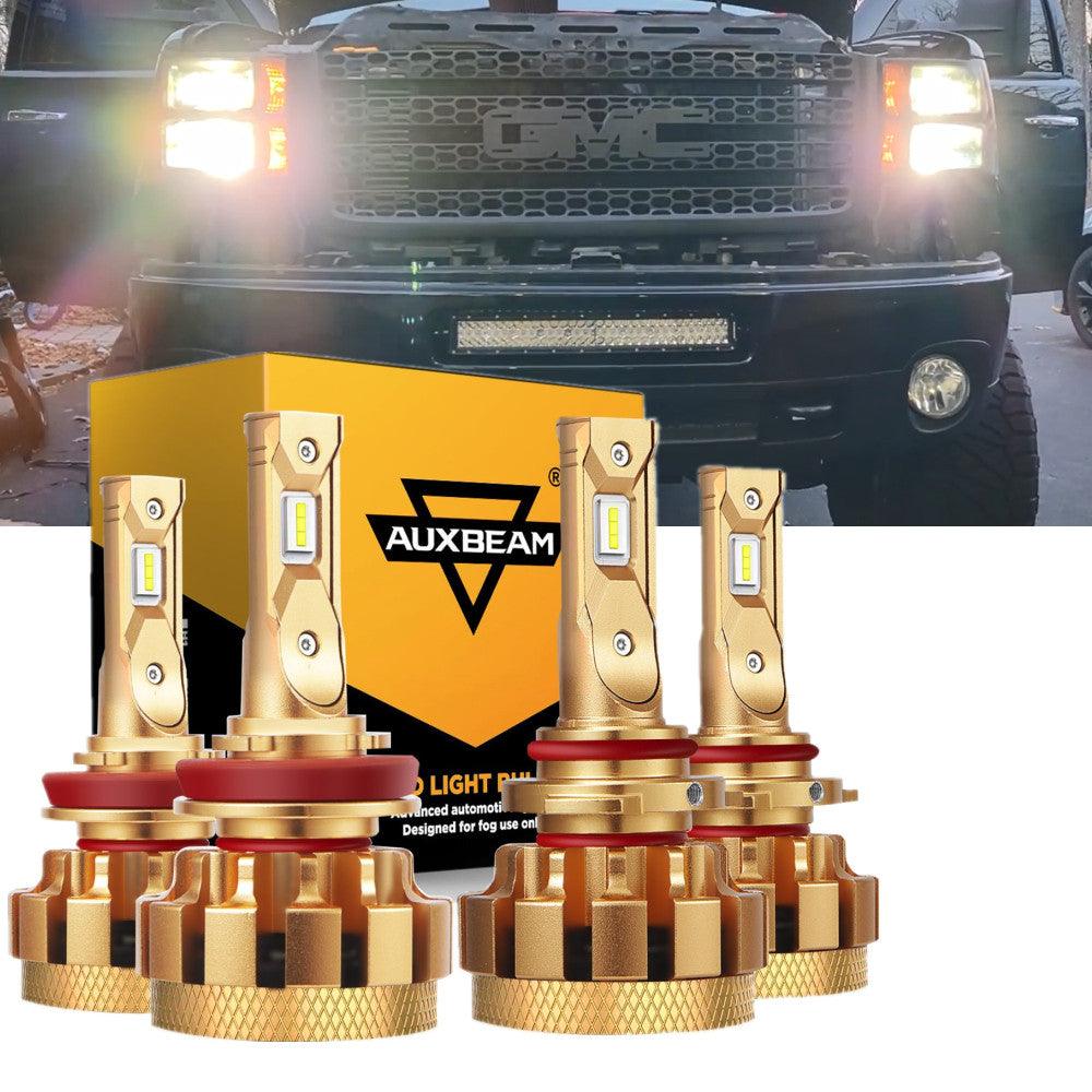 2007-2014 GMC Sierra 2500 HD LED Headlight Bulbs - 14000LM High/Low Beam Canbus Ready - Automotive Grade Lighting for Off-Road, Night Driving & Foggy Conditions