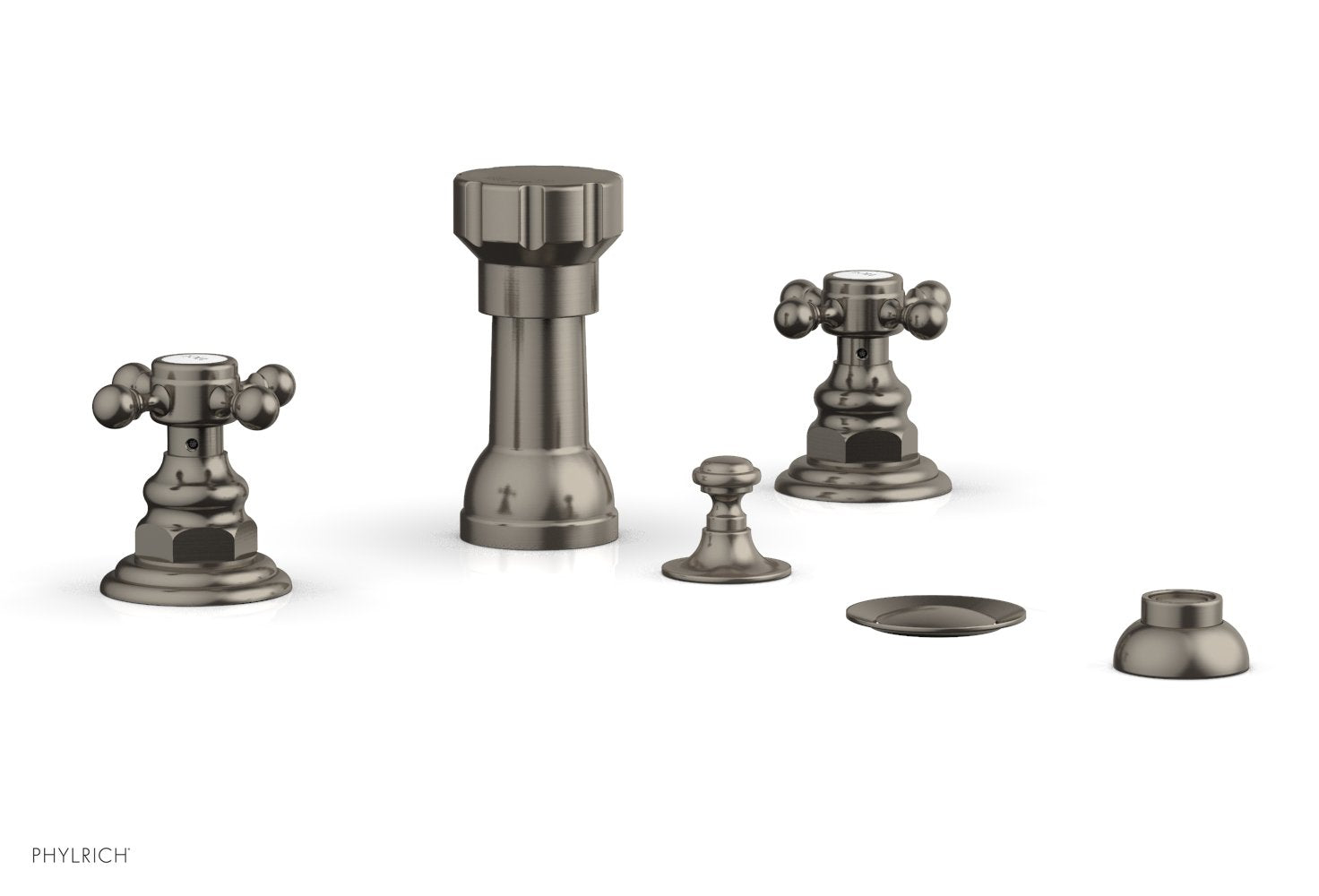 HENRI 4-Hole Bidet Faucet Set with Cross Handles - 161 60 - Perfect for Modern Bathroom Renovation & Hygienic Toilet Upgrades