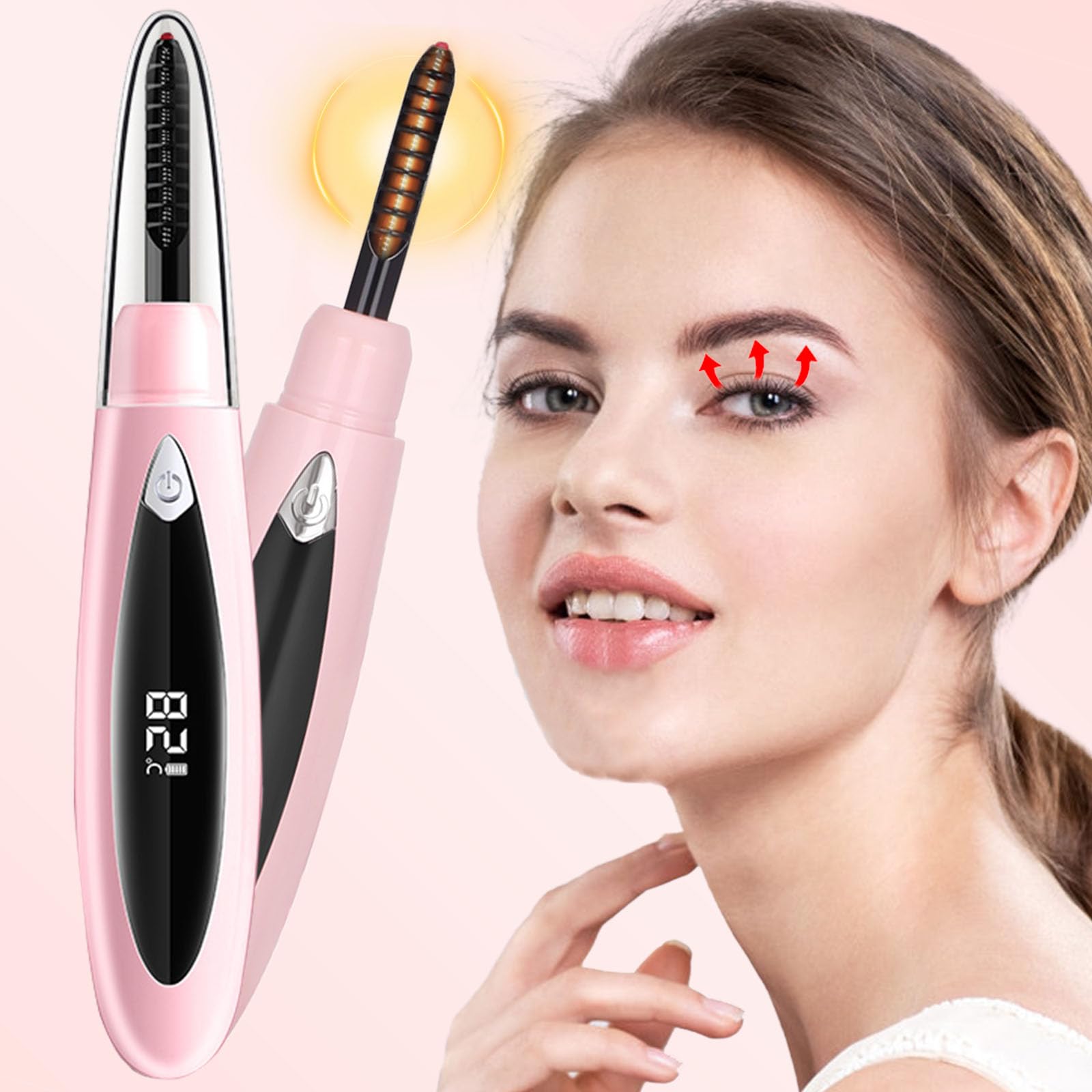 Rechargeable Heated Eyelash Curler for Women - 3 Temperature Settings, 24H Long-Lasting Natural Curl | Perfect for Daily Makeup, Special Occasions & Travel | Electric Lash Curling Tool for Girls & Women