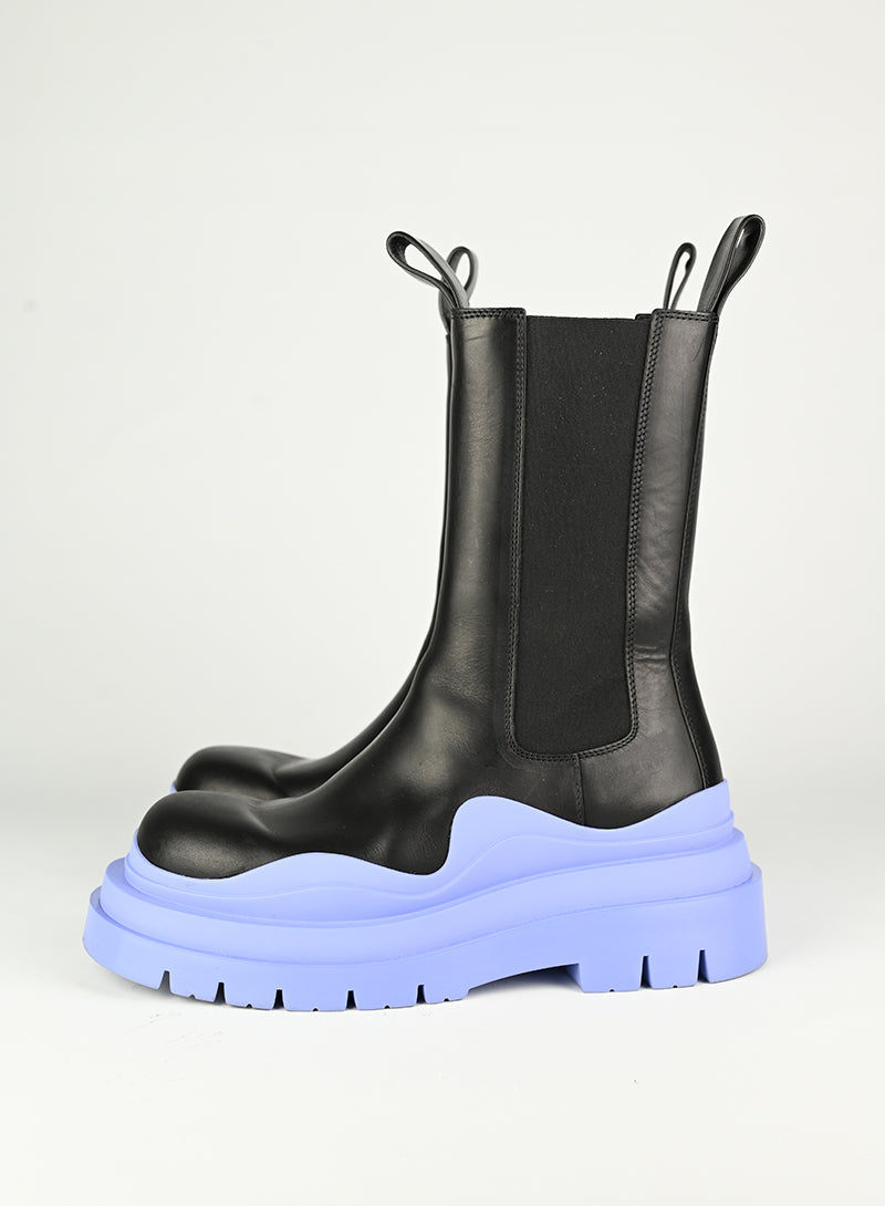 Bottega Veneta Black & Lilac Boots Size 36.5 - Stylish & Comfortable for Women's Fall Fashion, Office Wear & Night Out