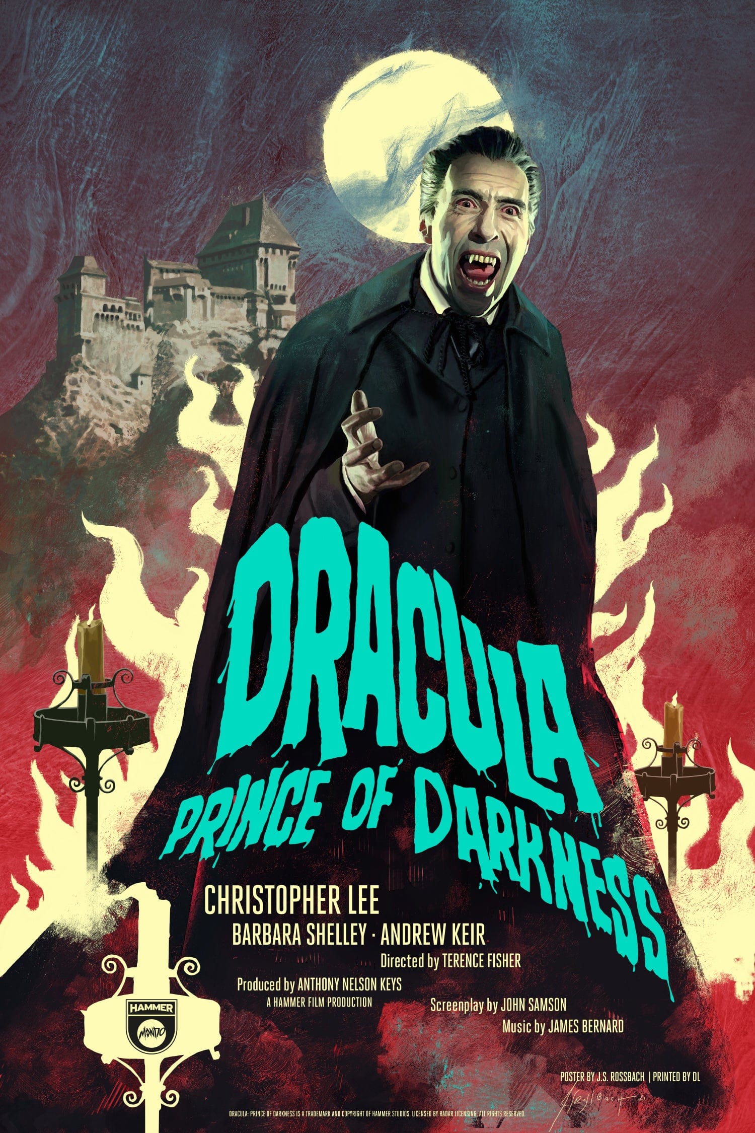 Dracula: Prince of Darkness Movie Poster - Classic Horror Film Wall Art for Home Theater, Gothic Decor & Vampire Fan Collection