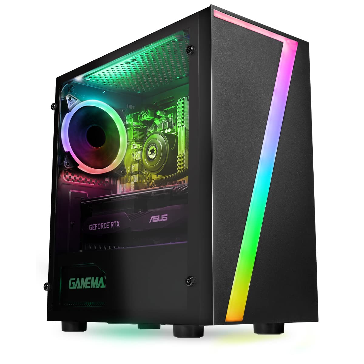 OCHW Seven Gaming PC - AMD Ryzen 5 5500GT 6-Core 4.4GHz, Radeon HD Graphics, 8GB DDR4 3200MHz RAM, 120GB SSD, 600W PSU, WiFi, Windows 11 Pro - Perfect for Esports, Streaming & High-Performance Gaming