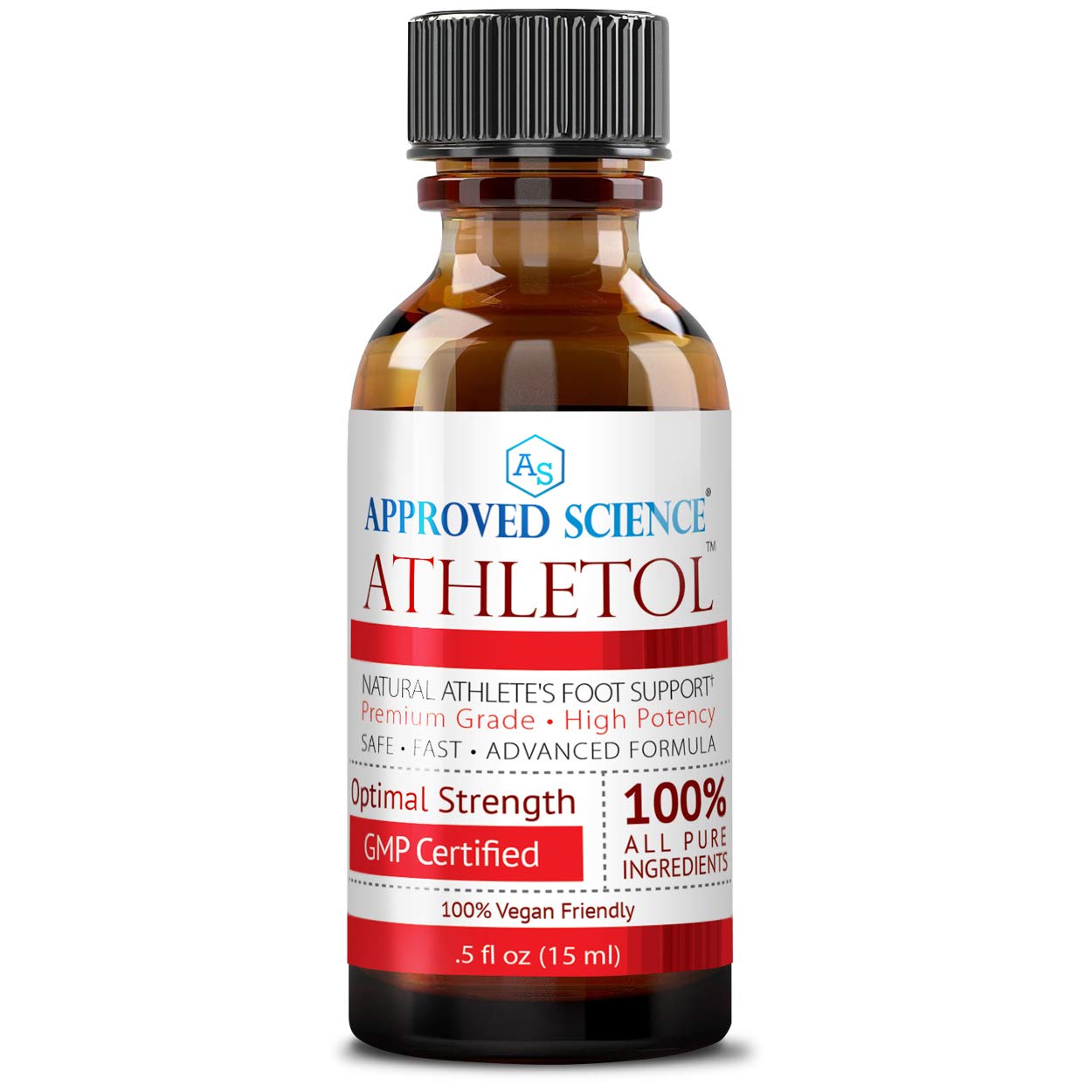 Athletol - Fast-Acting Athlete's Foot Treatment with 25% USP Undecylenic Acid & Tea Tree Oil - Natural Vegan Formula - 3 Pack (0.5 Fl Oz Each) - Perfect for Gym, Pool & Locker Room Foot Protection