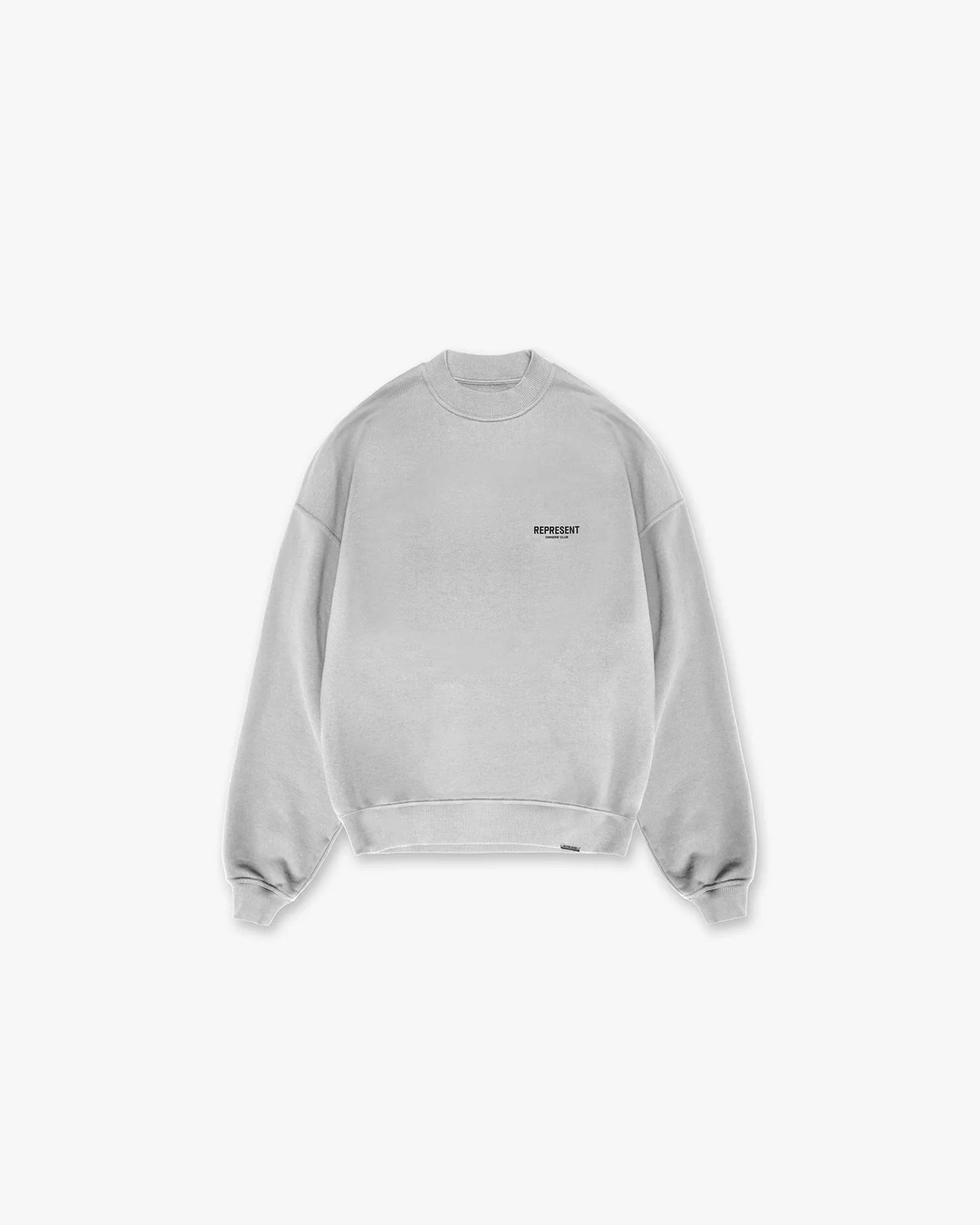 Represent Owners Club Sweater - Premium Ash Grey Pullover for Men & Women | Cozy Casual Wear for Street Style, Lounge & Everyday Outfits