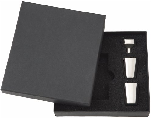 Premium Stainless Steel Hip Flask Gift Set with Wolf Design - 4 oz Flask, Refill Funnel & 2 Shot Glasses - Perfect for Outdoor Adventures, Camping, Hunting & Gifts - Elegant Gift Box Included