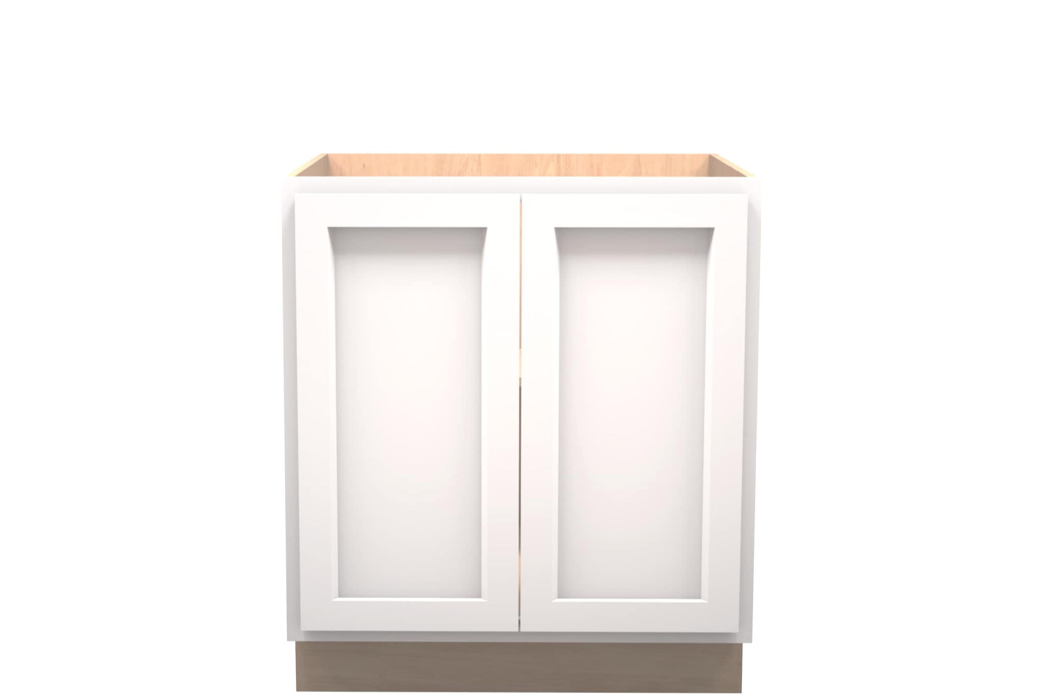 Premium American-Made Shaker RTA B30FHD Base Cabinet with Full Door - Classic White Finish | Perfect for Kitchen Remodeling, Bathroom Vanity & Home Storage Solutions