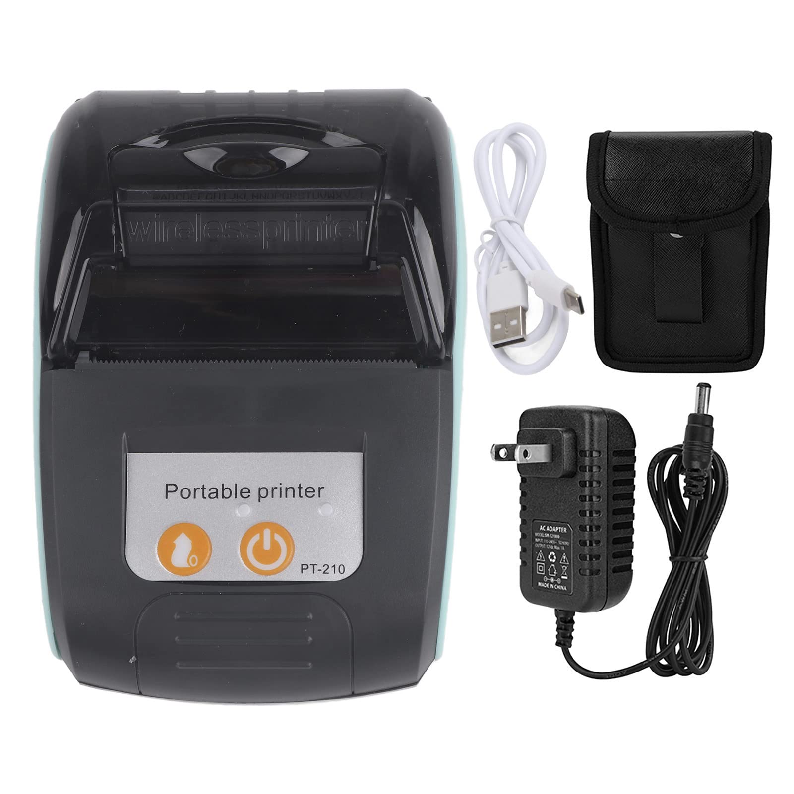 58mm Mini Bluetooth Thermal Receipt Printer - Wireless ESC/POS Compatible for Android & Windows, USB Direct Printing for Retail, Restaurants & POS Systems (Blue)