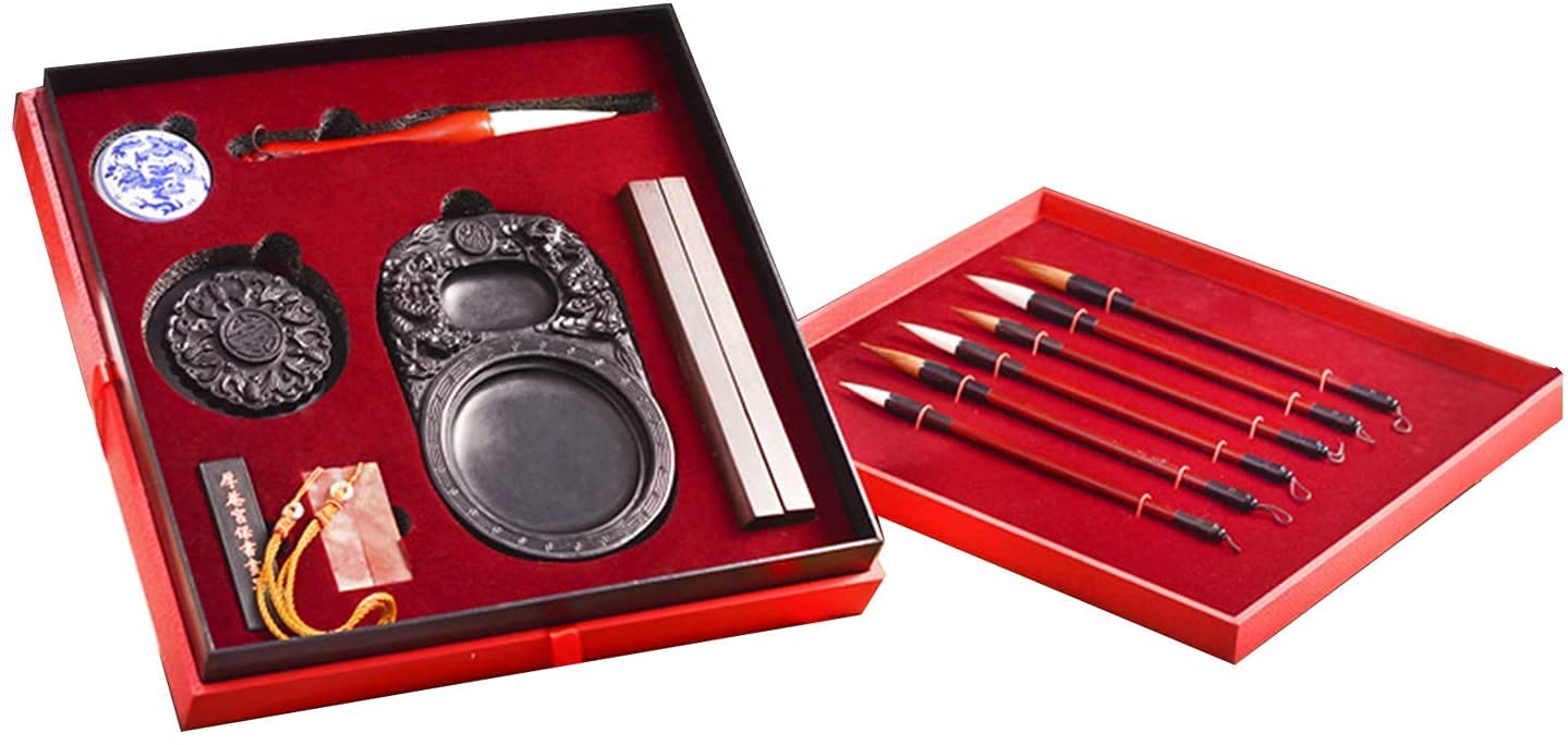Premium Chinese Calligraphy Brush Set - Traditional Ink Writing Brush Pens for Calligraphy, Sumi-e & Hand Lettering - Perfect Gift for Artists & Beginners - Ideal for Home Decoration, Zen Meditation & Cultural Art Projects