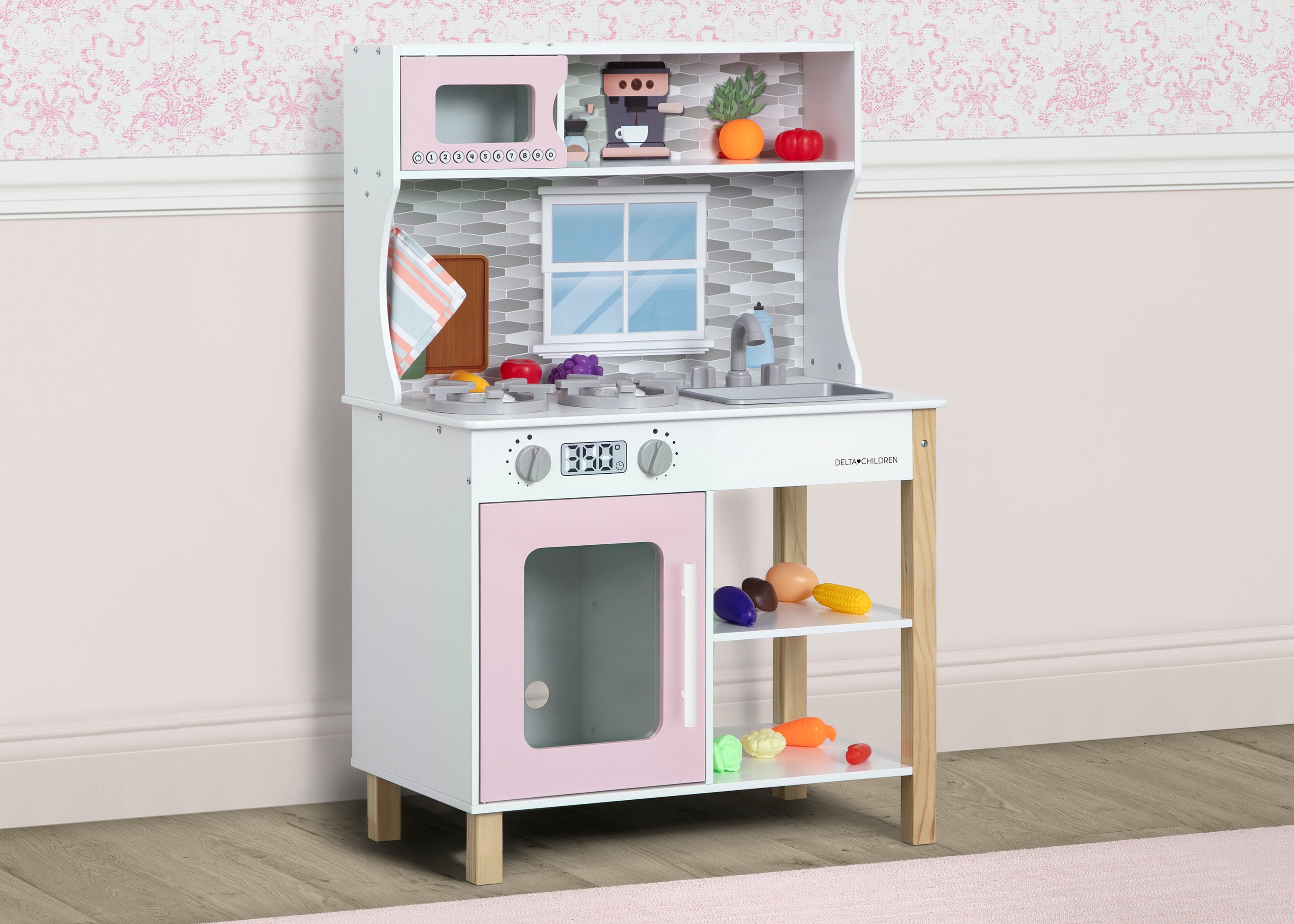 Tiny Chef Play Kitchen Set - Wooden Pretend Cooking Toy for Kids Ages 3-6 | Interactive Learning & Role Play for Preschoolers | Perfect for Birthday Gifts & Indoor Playtime