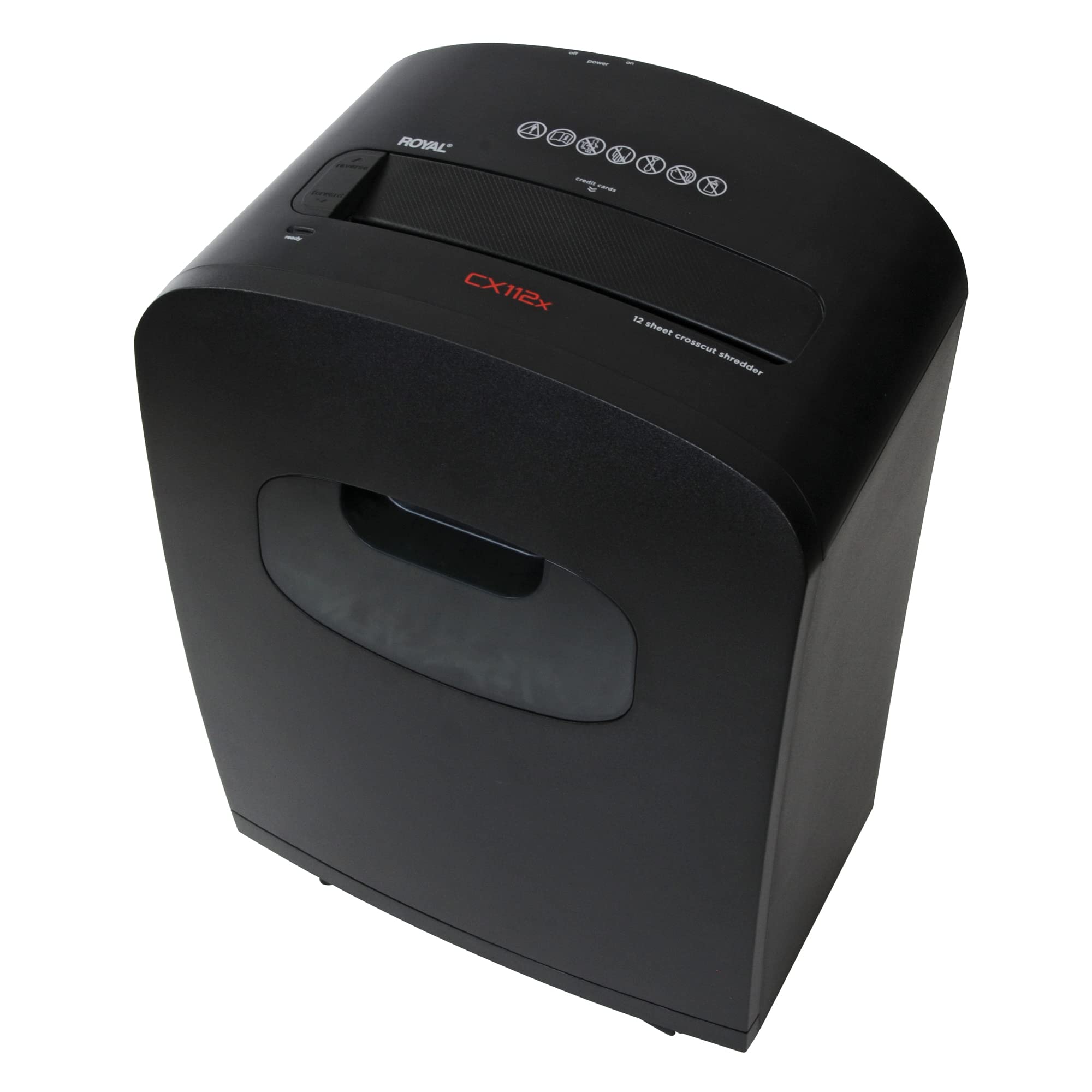 Royal 29186X CX112X 12-Sheet Cross Cut Paper Shredder for Home & Office Use - Secure Document Destruction for Confidential Files, Bills, and Credit Cards