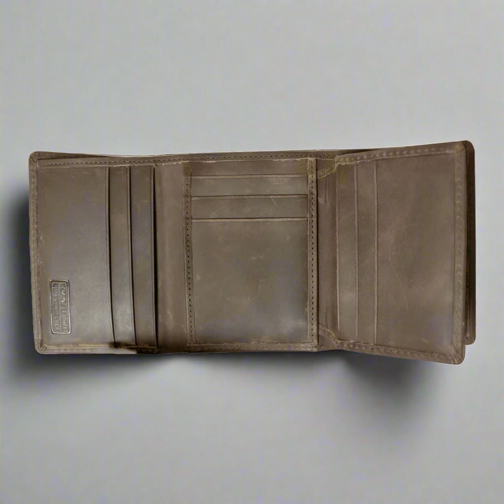 BOL Men's Trifold Leather Wallet - RFID Blocking Slim Bifold Wallet for Men with Money Clip - Perfect for Business, Travel & Everyday Use