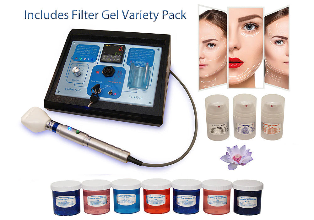 IPL950 UV Elite Professional Desktop Intense Pulsed Light (IPL) Hair Removal Machine with Jumbo Spot - Painless & Effective for Face, Legs, Arms, Bikini Line - At-Home Salon Treatment for Smooth Skin