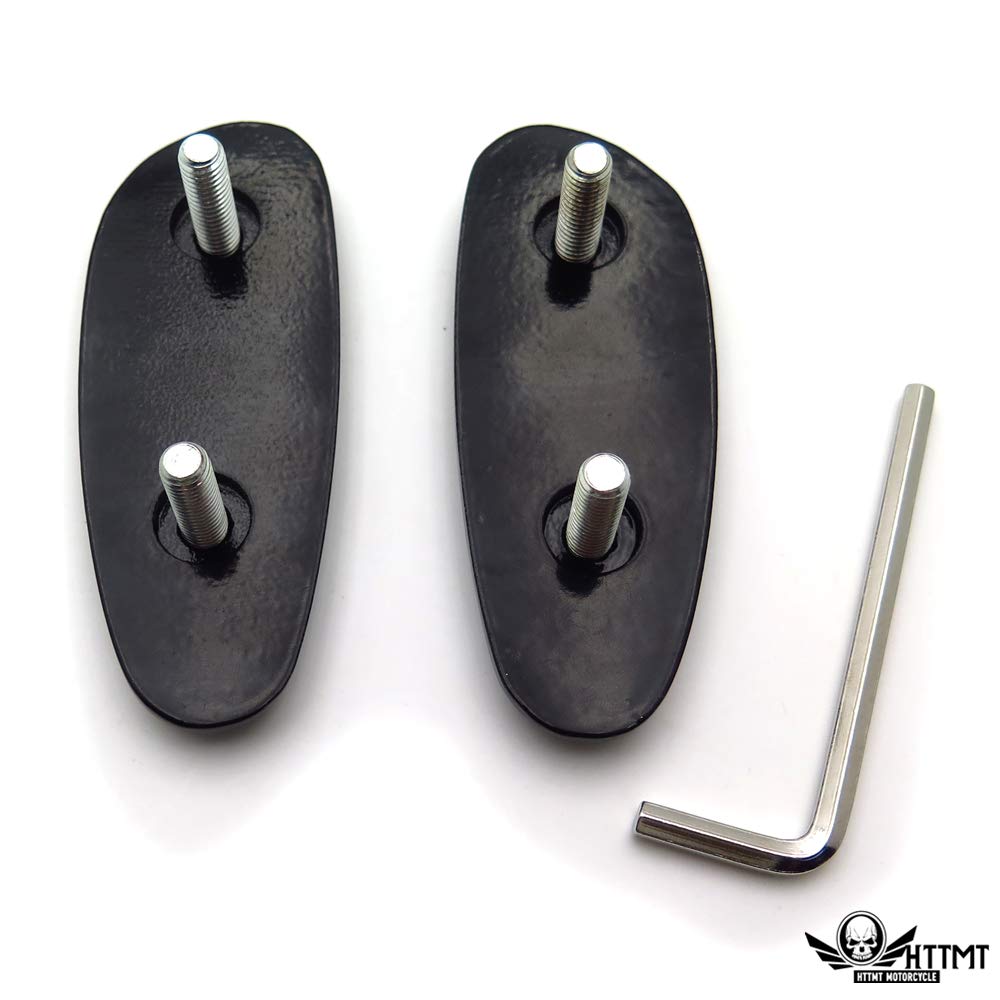 HTTMT USMT222-009-BK-NOLOGO Mirror Block Off Plates for Suzuki GSXR 600 750 1000 GSX-R 2001-2004 - Black Motorcycle Accessory for Cleaner Look & Improved Aerodynamics