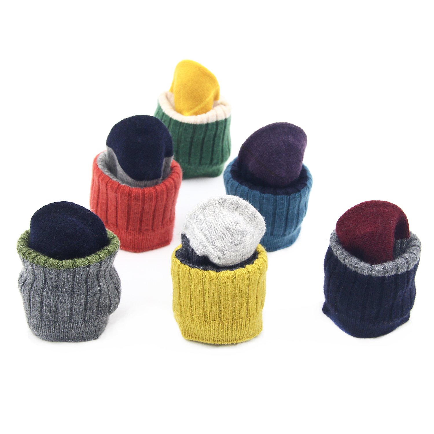 HowJoJo Boys Wool Socks - 6 Pack Kids Winter Warm Thermal Crew Socks for Boys - Perfect for School, Outdoor Activities & Cold Weather Comfort