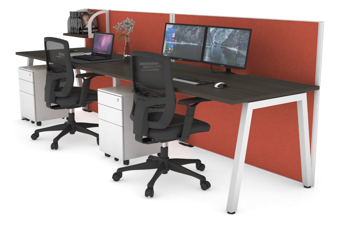 Horizon Quadro 2 Person Standing Desk - 1600L x 800W Office Workstation with Cable Management | Dual Workstation for Home & Office | Ergonomic Standing Desk for Productivity & Collaboration