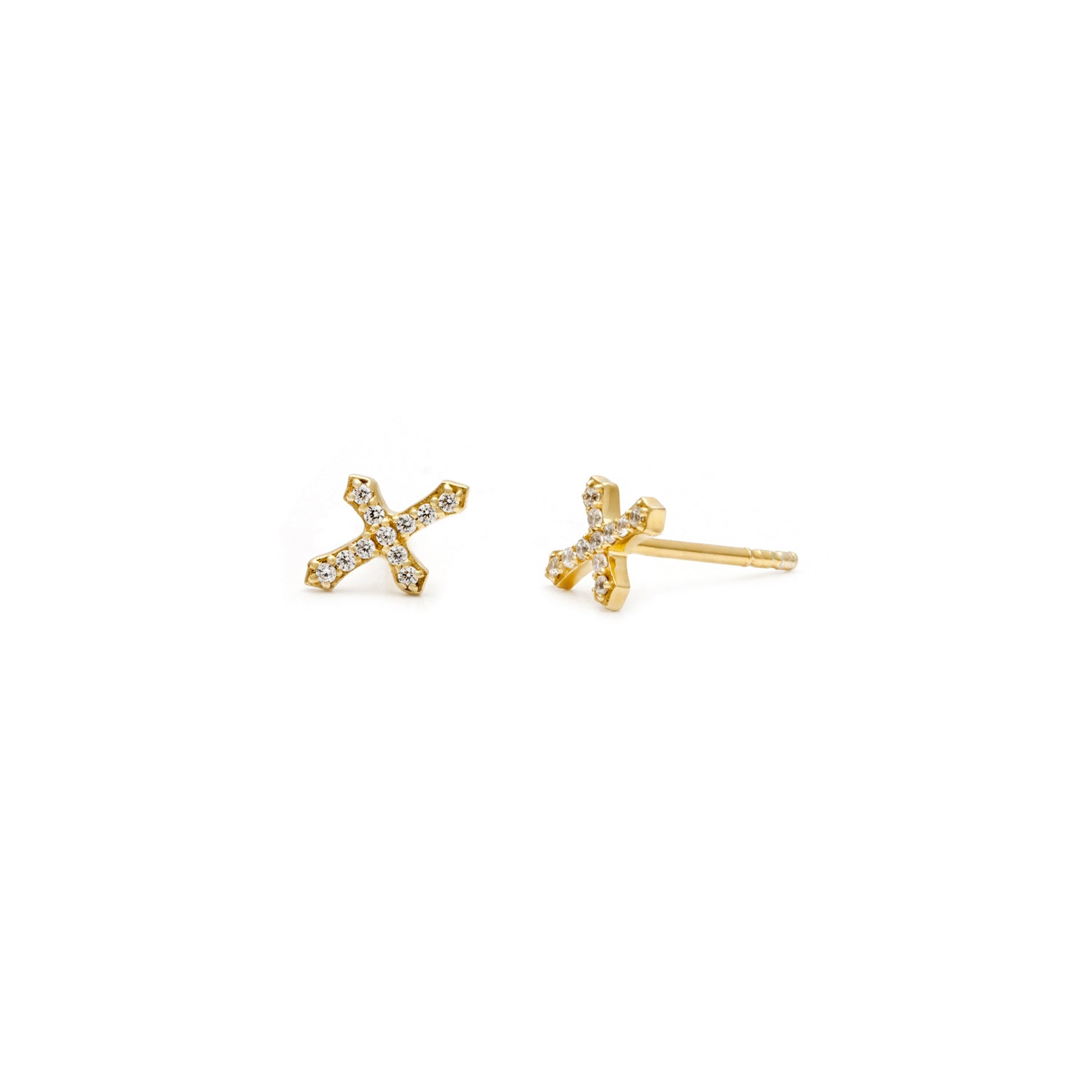 Gold Cross Stud Earrings for Women - Elegant & Hypoallergenic Jewelry for Everyday Wear, Parties & Gifts